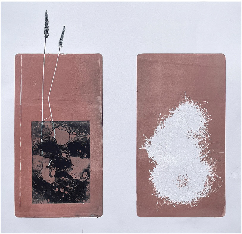 STRETCHED MEMORIES | photoprint & monotype on paper | 1/1 | 2024