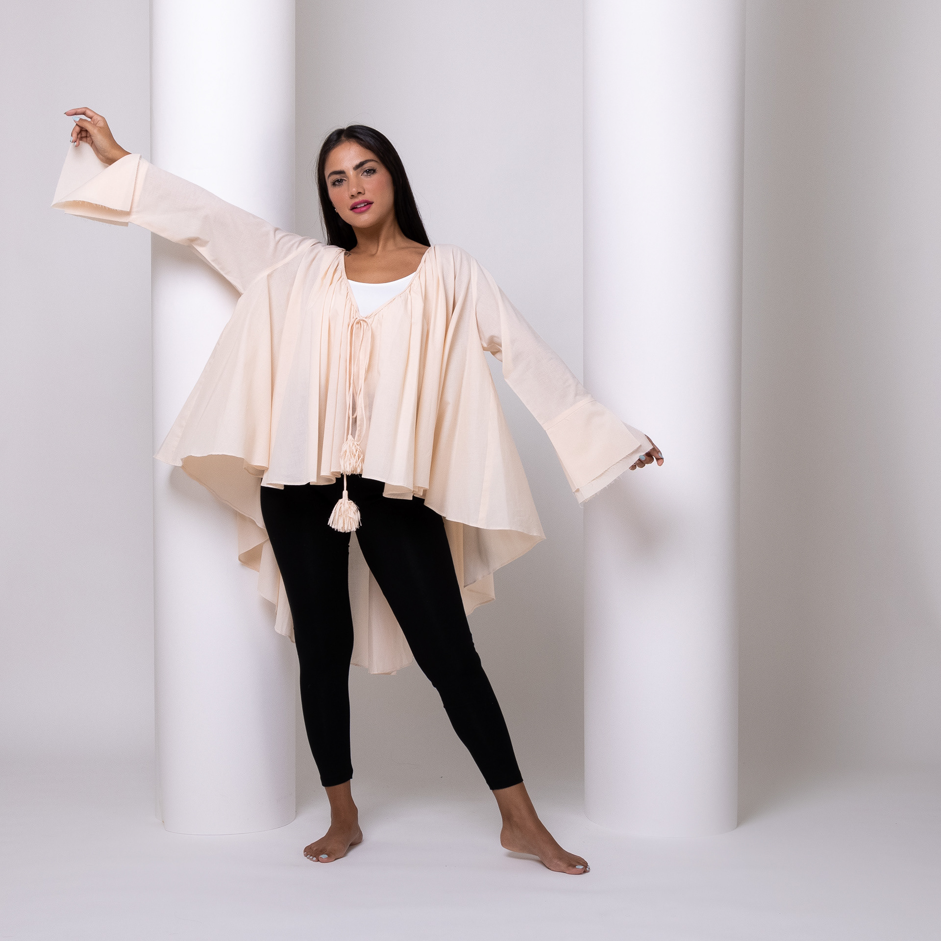 Fashion Photoshoot - Paper Pillar Set up - Melankaya Photography Kuwait