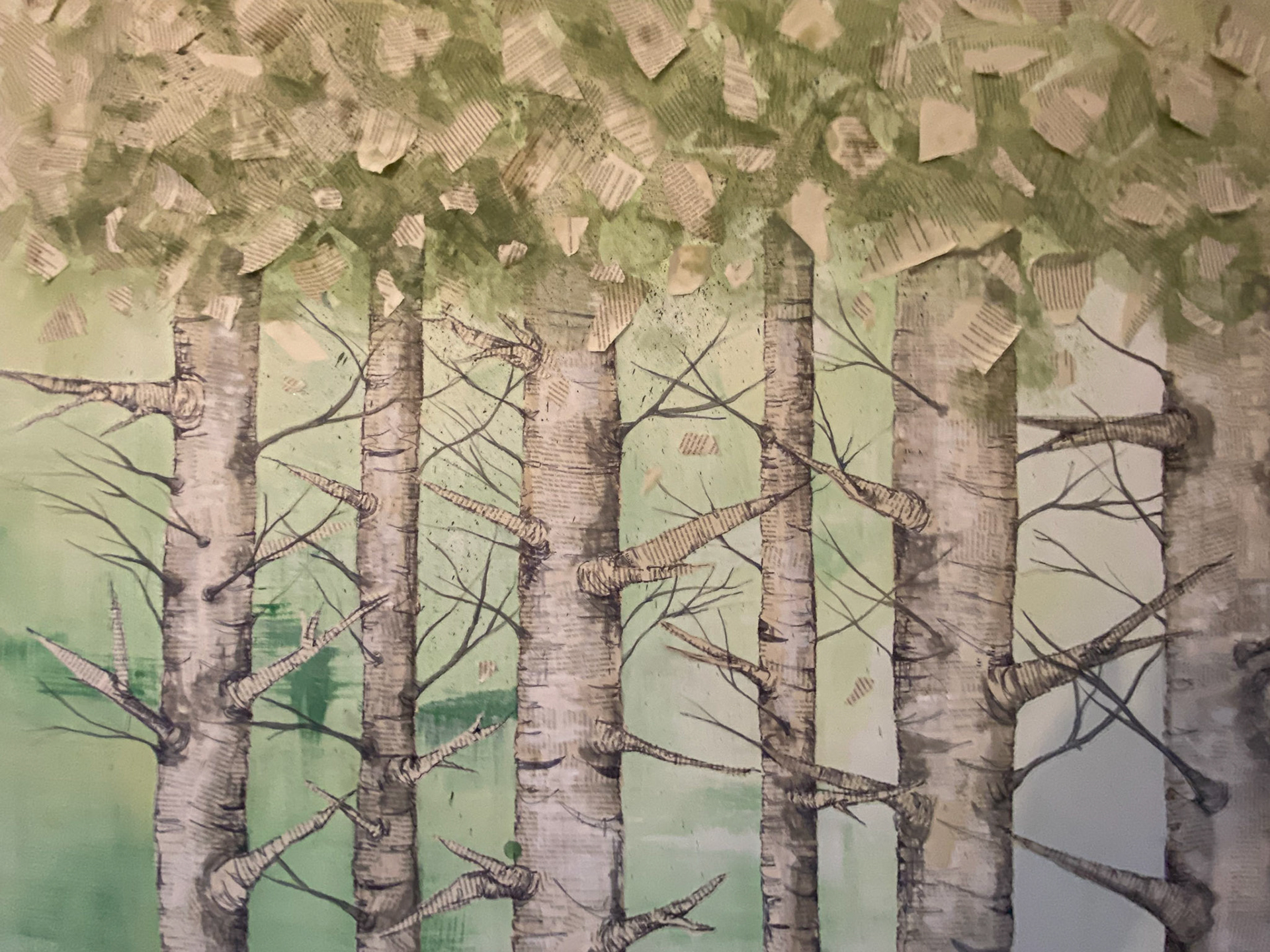 Birken mixed media