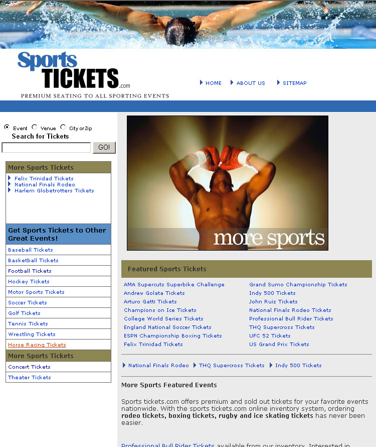 SPORTS TICKETS WEBSITE