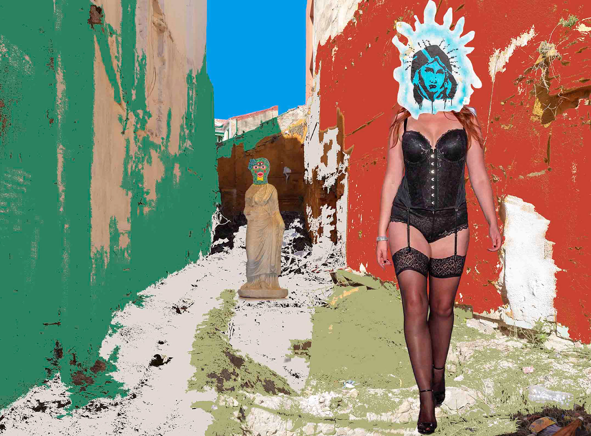 Nº 82. Título: Exteriores 3. Virgen de los escombros. Medidas: 76 x 56 cm. Técnica: Impresión digital. Año 2019. Tirada: 5 ejemplares.