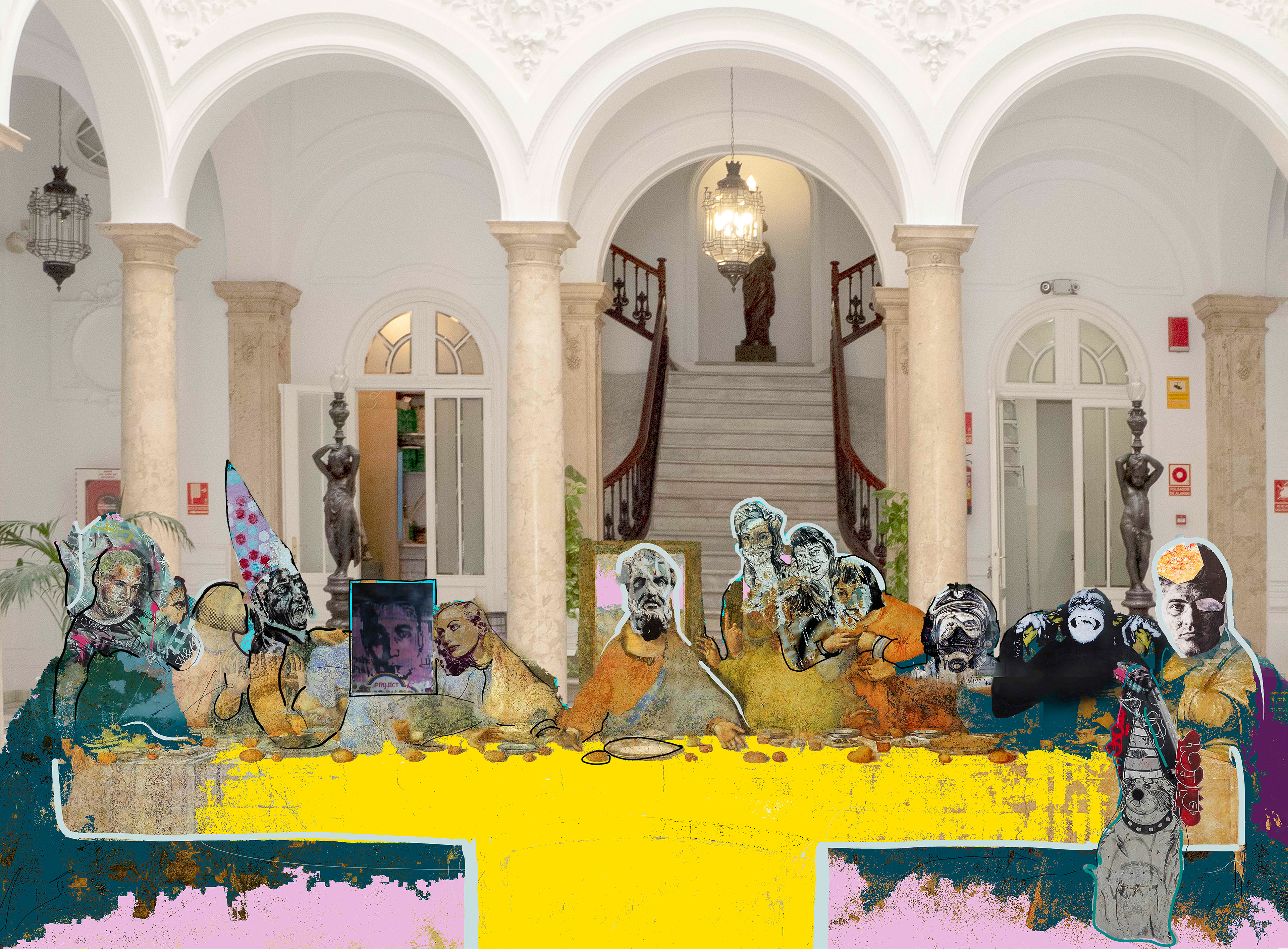 Nº 85. Título: Interiores 4. Consejo de administración. Medidas: 76 x 56 cm. Técnica: Impresión digital. Año 2019. Tirada: 5 ejemplares.