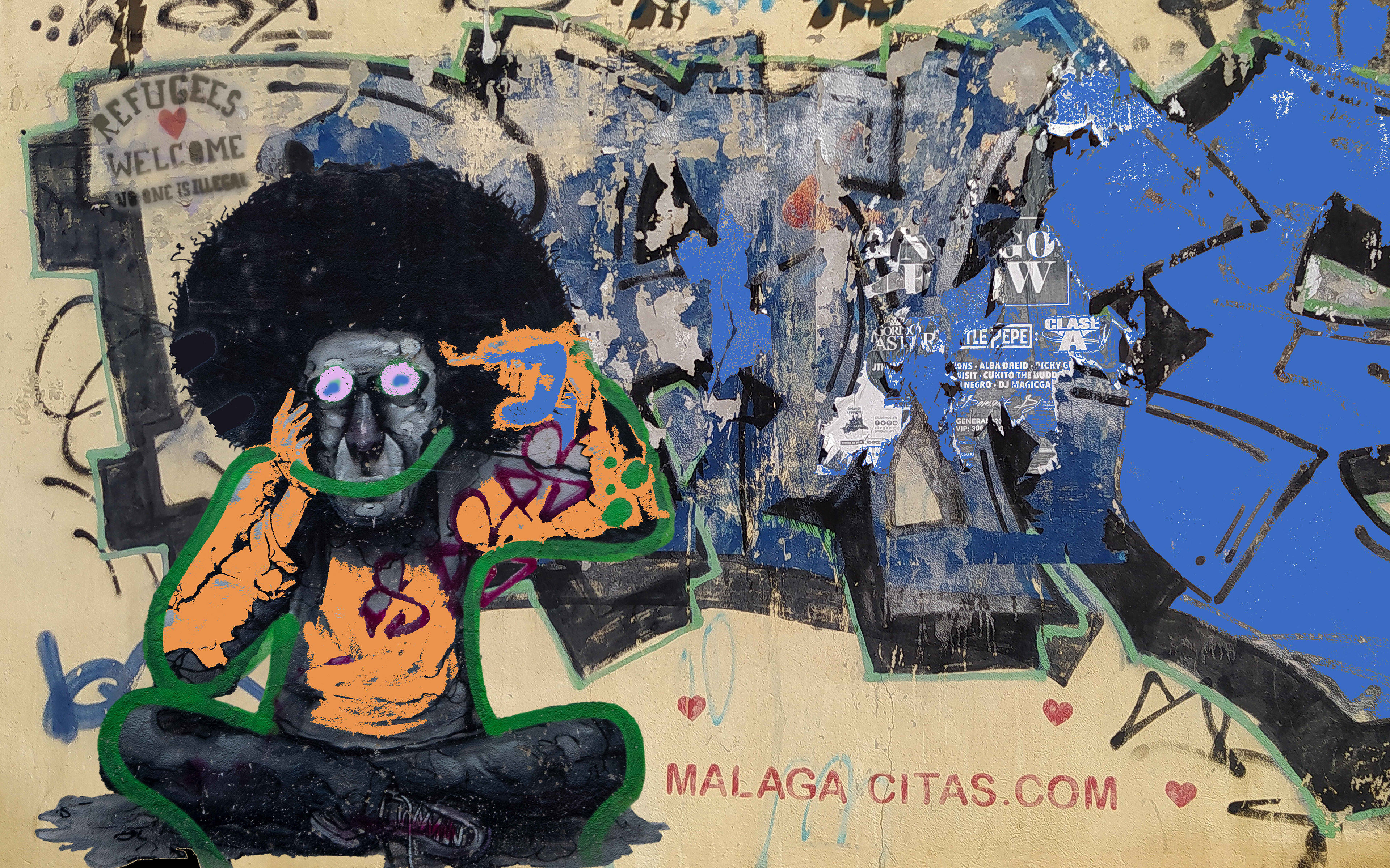 Nº 93. Título: Gente corriente 7. Refugiados 2. Medidas: 120 x 75 cm. Técnica: Impresión digital. Año 2021. Tirada: 5 ejemplares.