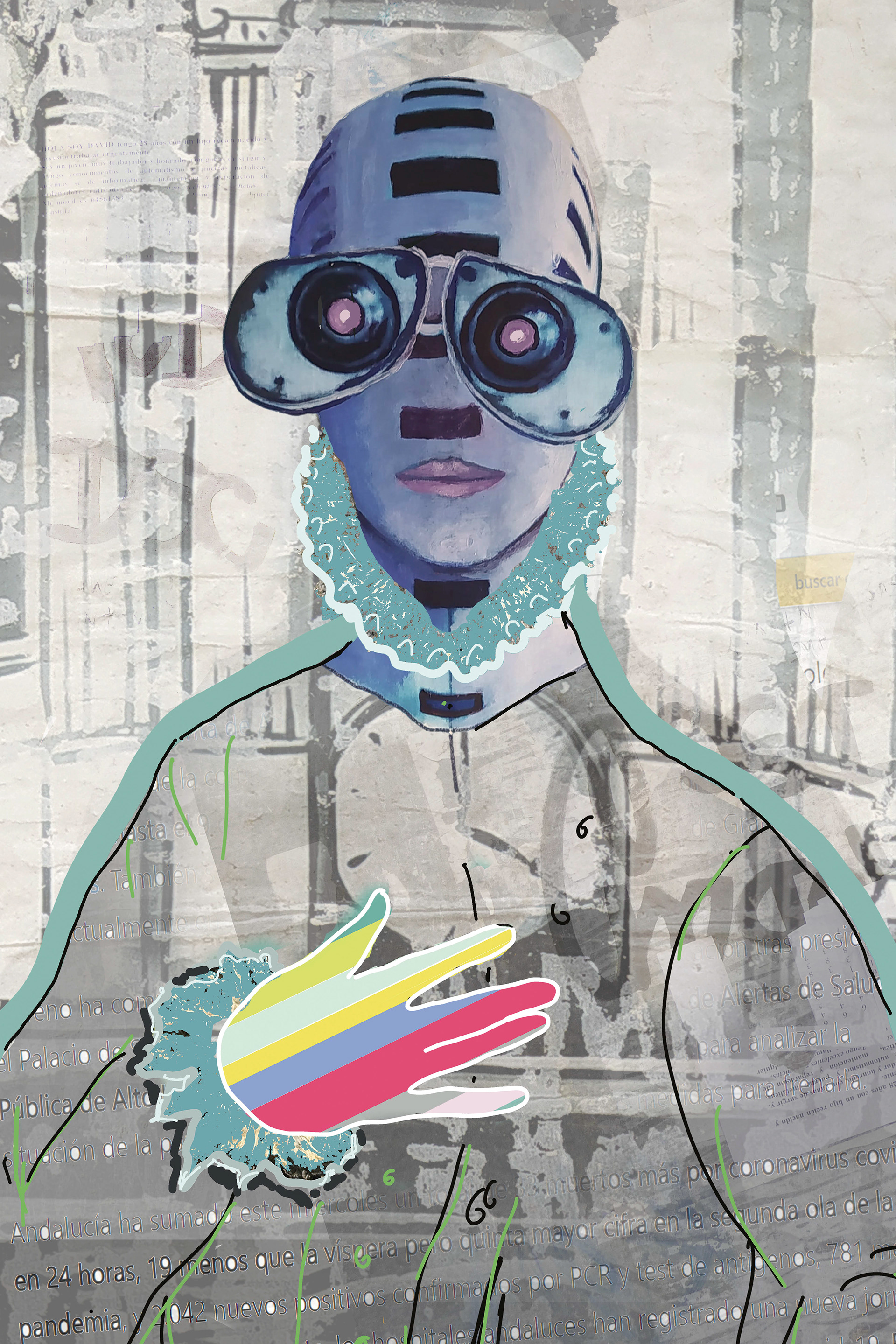 Nº 113.  Título: Personaje 19. Caballero III. Medidas: 30 x 45 cm. Técnica: Impresión digital. Año 2022.  Tirada: 5 ejemplares.