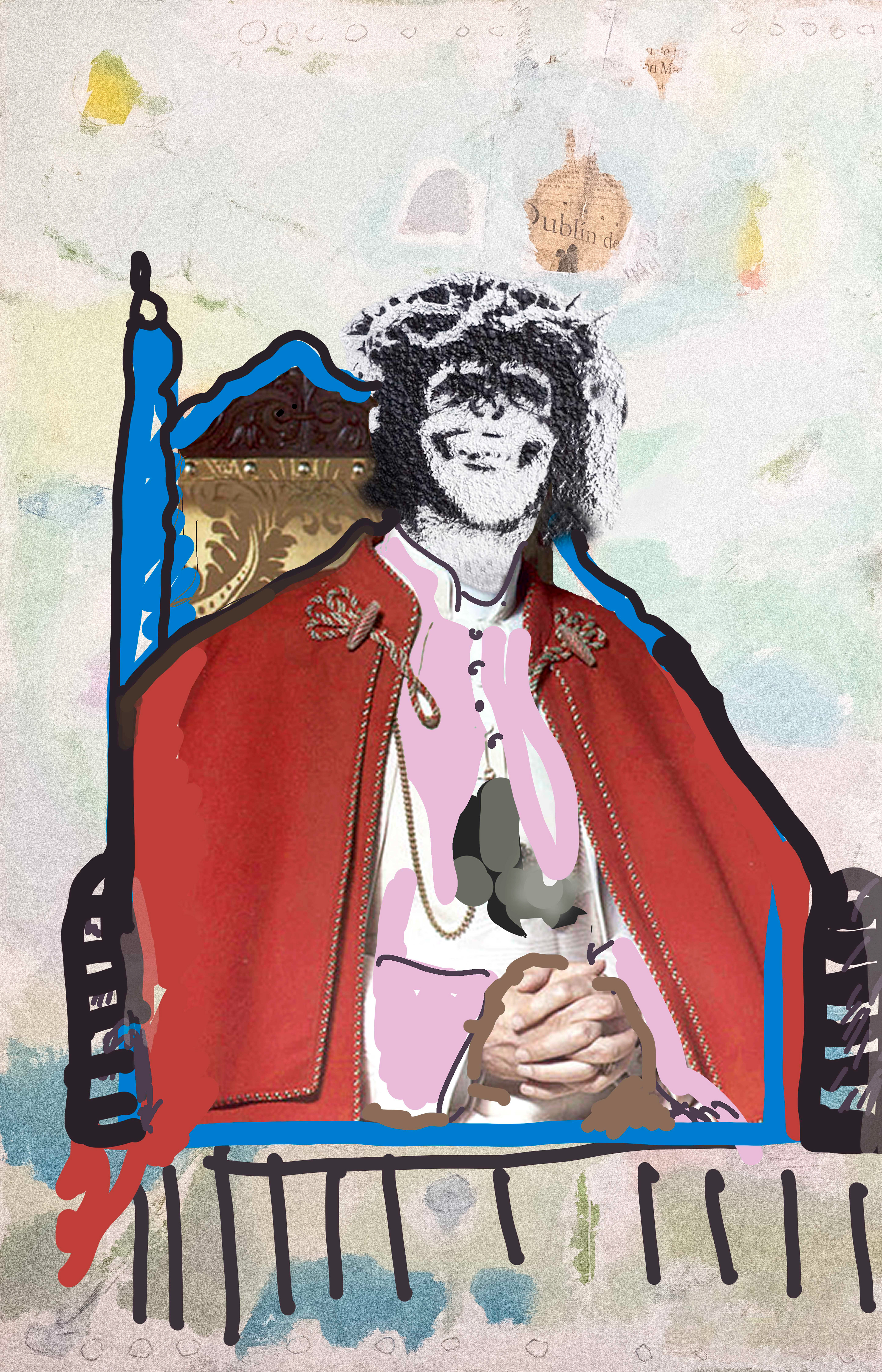 Nº 77. Título: Personaje 14. El Papa. Medidas: 48,9 x 76 cm. Técnica: Impresión digital. Año 2019. Tirada: 5 ejemplares.
