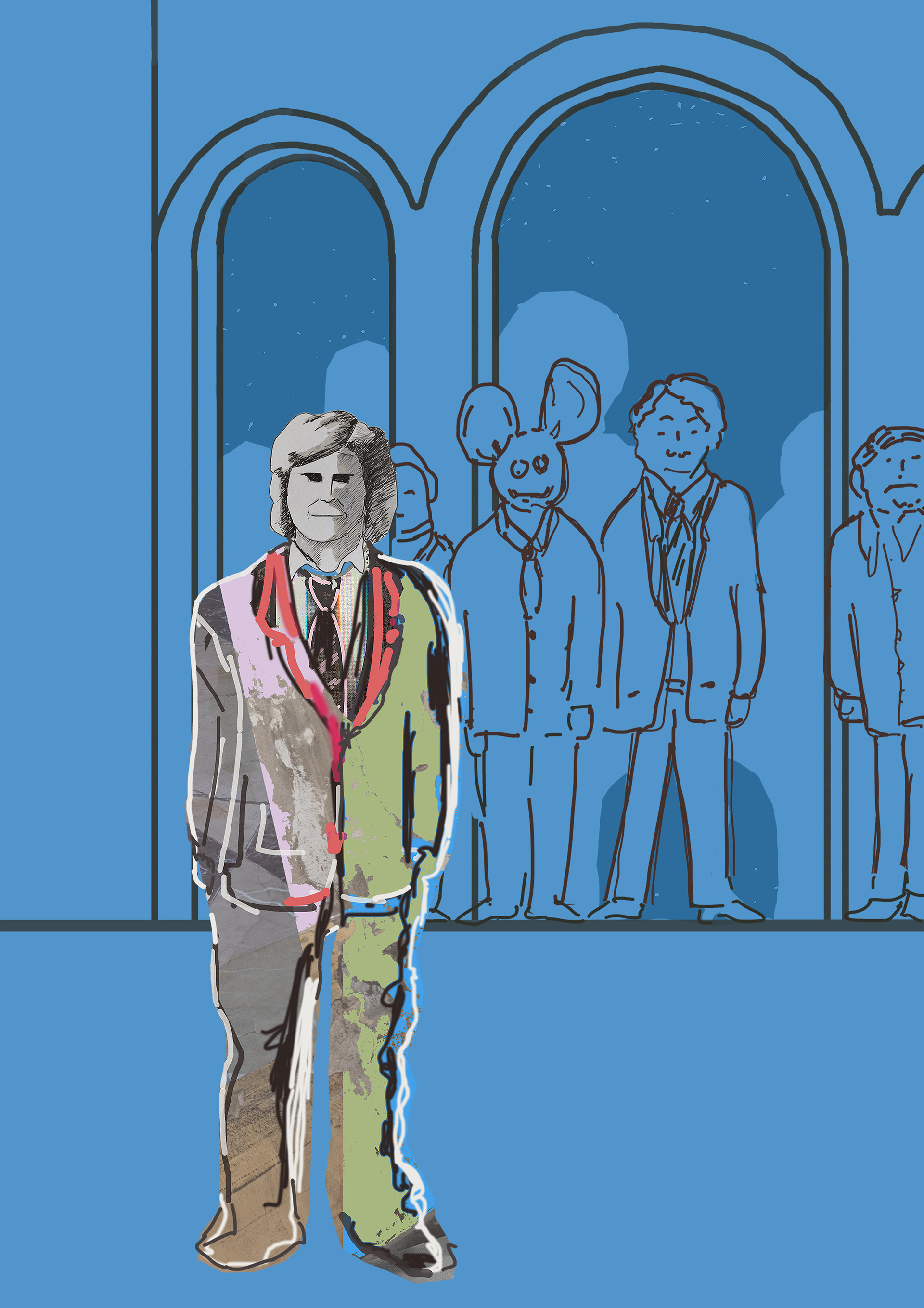 Nº 117.  Título: Personaje 23. Actor I. Medidas: 21 x 29,7 cm. Técnica: Impresión digital. Año 2022.  Tirada: 10 ejemplares.