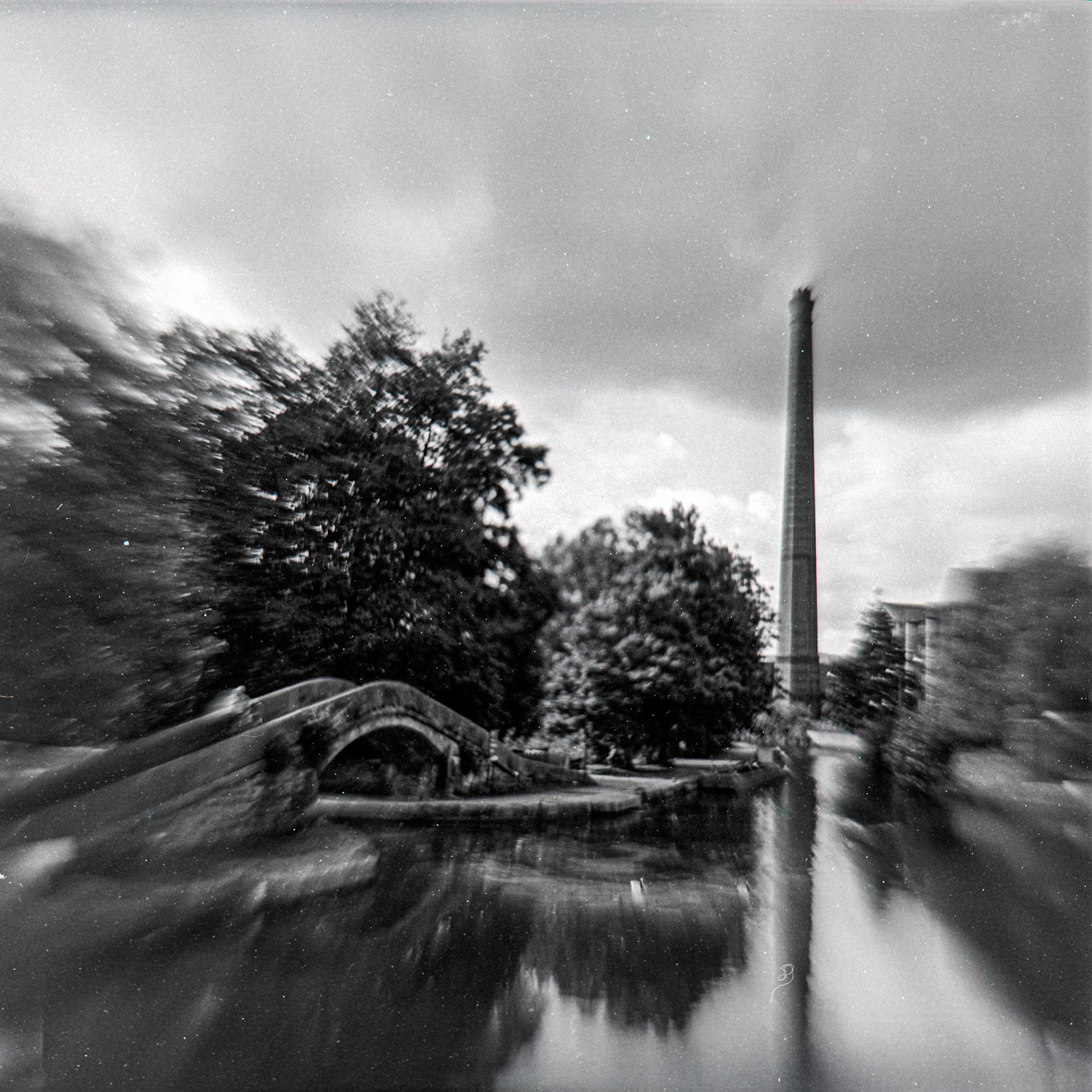 An old Kodak Creast camera, that I have taken the plastic lens out of and turned around. This gives a very distorted view of a scene, and, the sharpness that many photographers strive for in their images is not present anywhere!