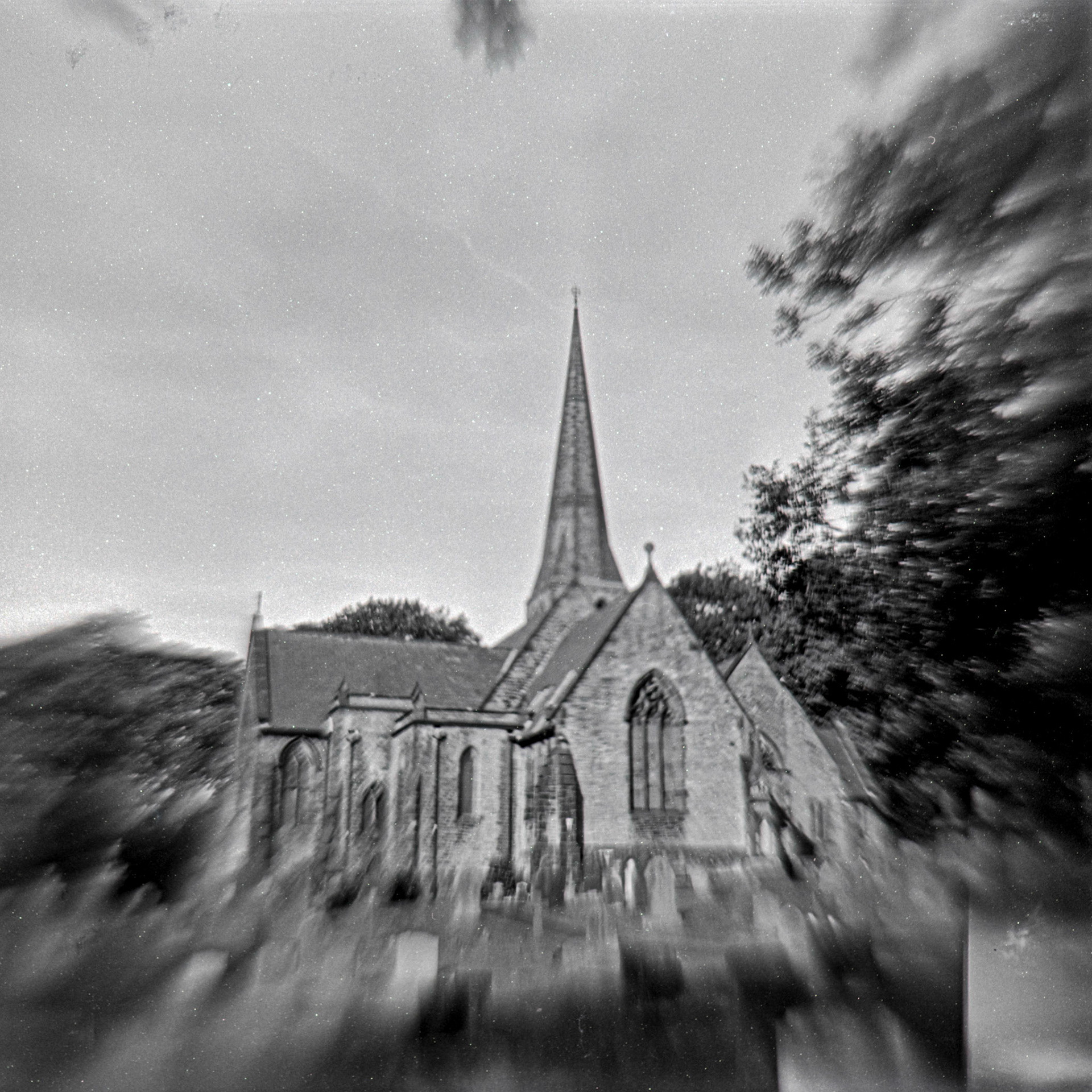 An old Kodak Creast camera, that I have taken the plastic lens out of and turned around. This gives a very distorted view of a scene, and, the sharpness that many photographers strive for in their images is not present anywhere!
