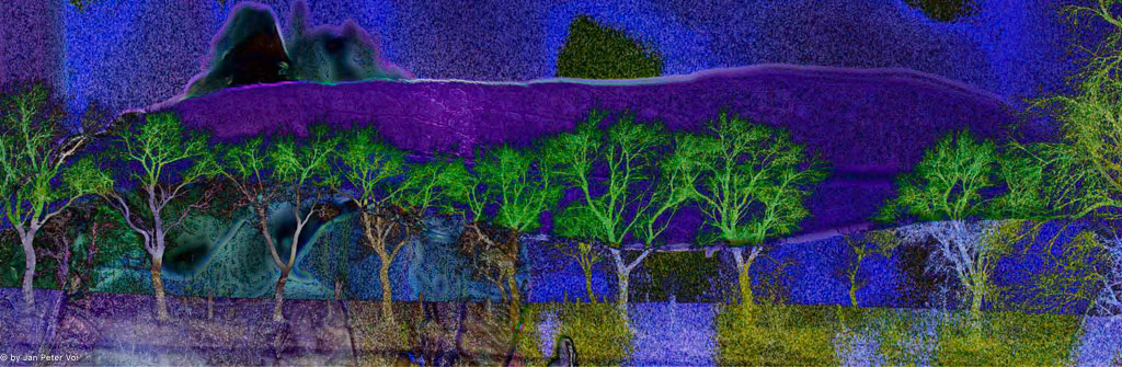 Fascination in Blue: 28x90cm