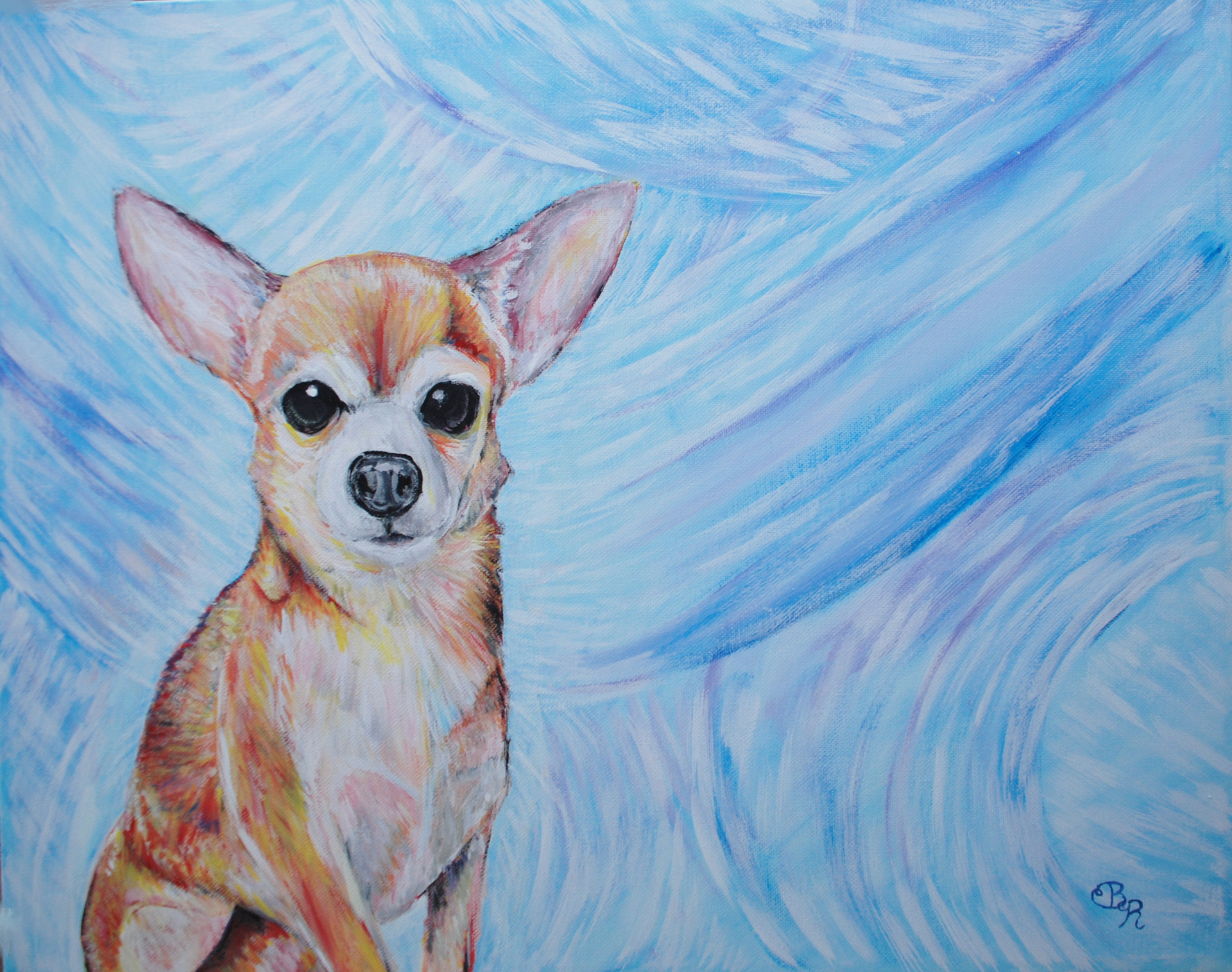Chewie the Dog. Acrylic