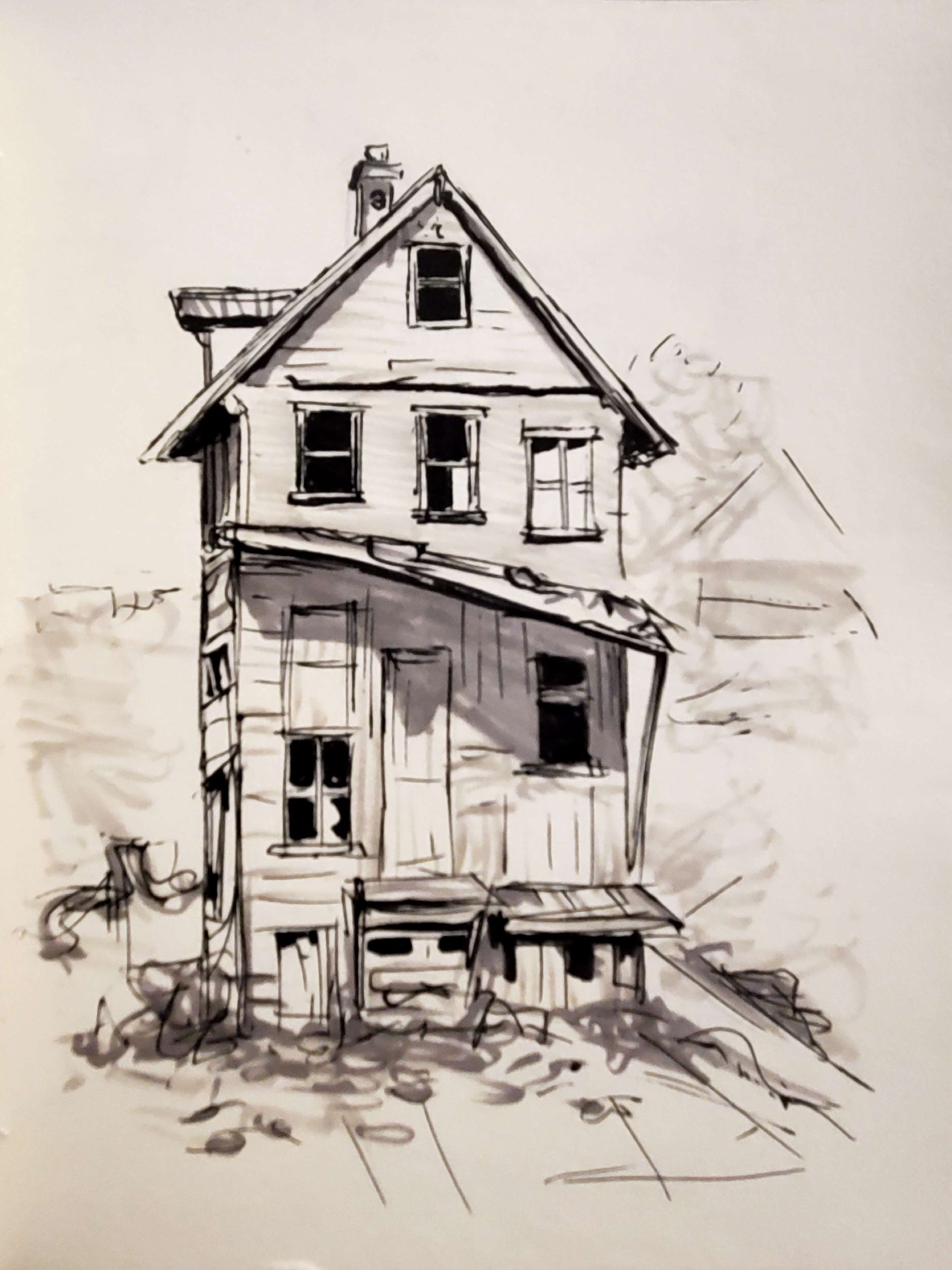 Landscape Practice: Pencil and marker