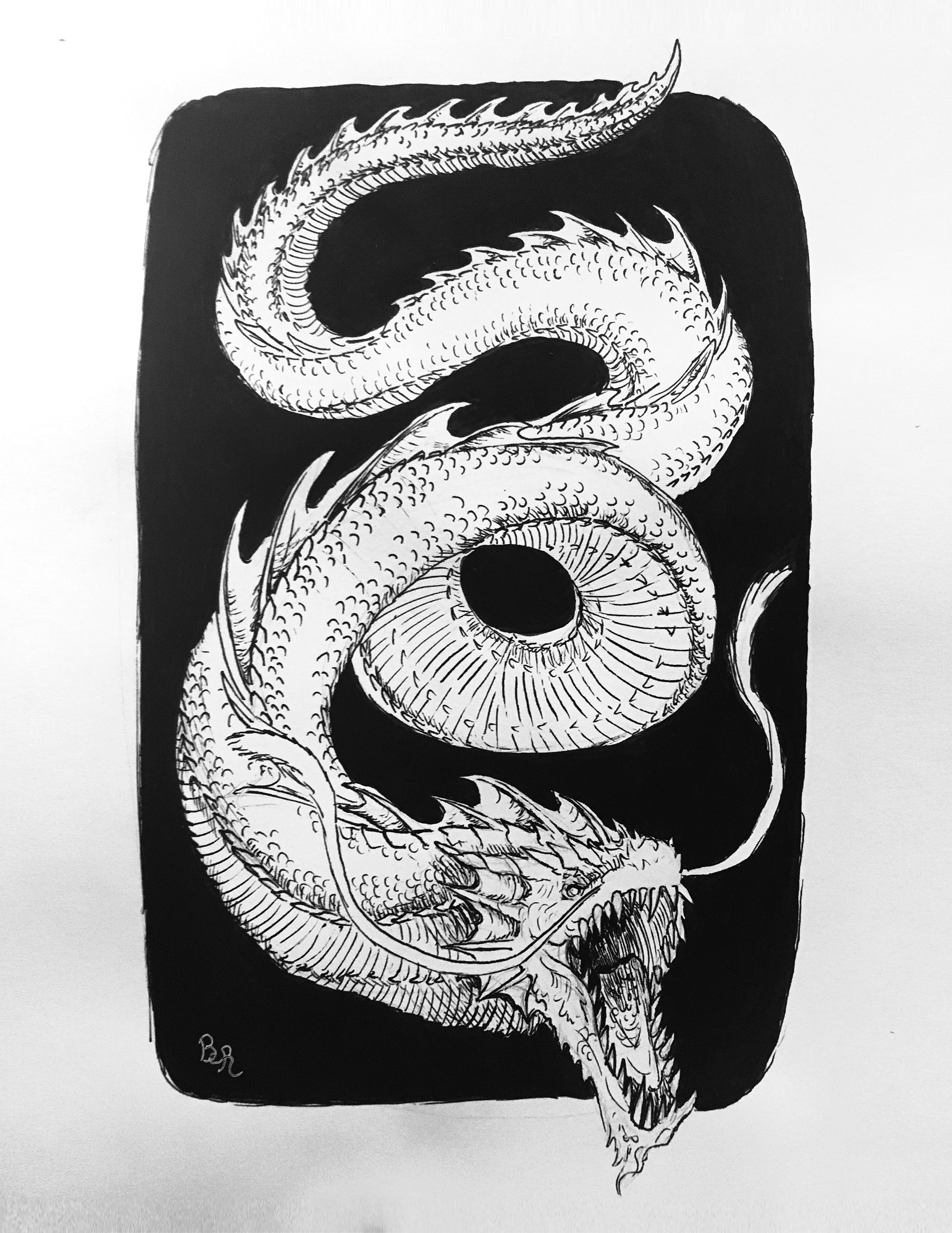 Inktober: Slither. Ink