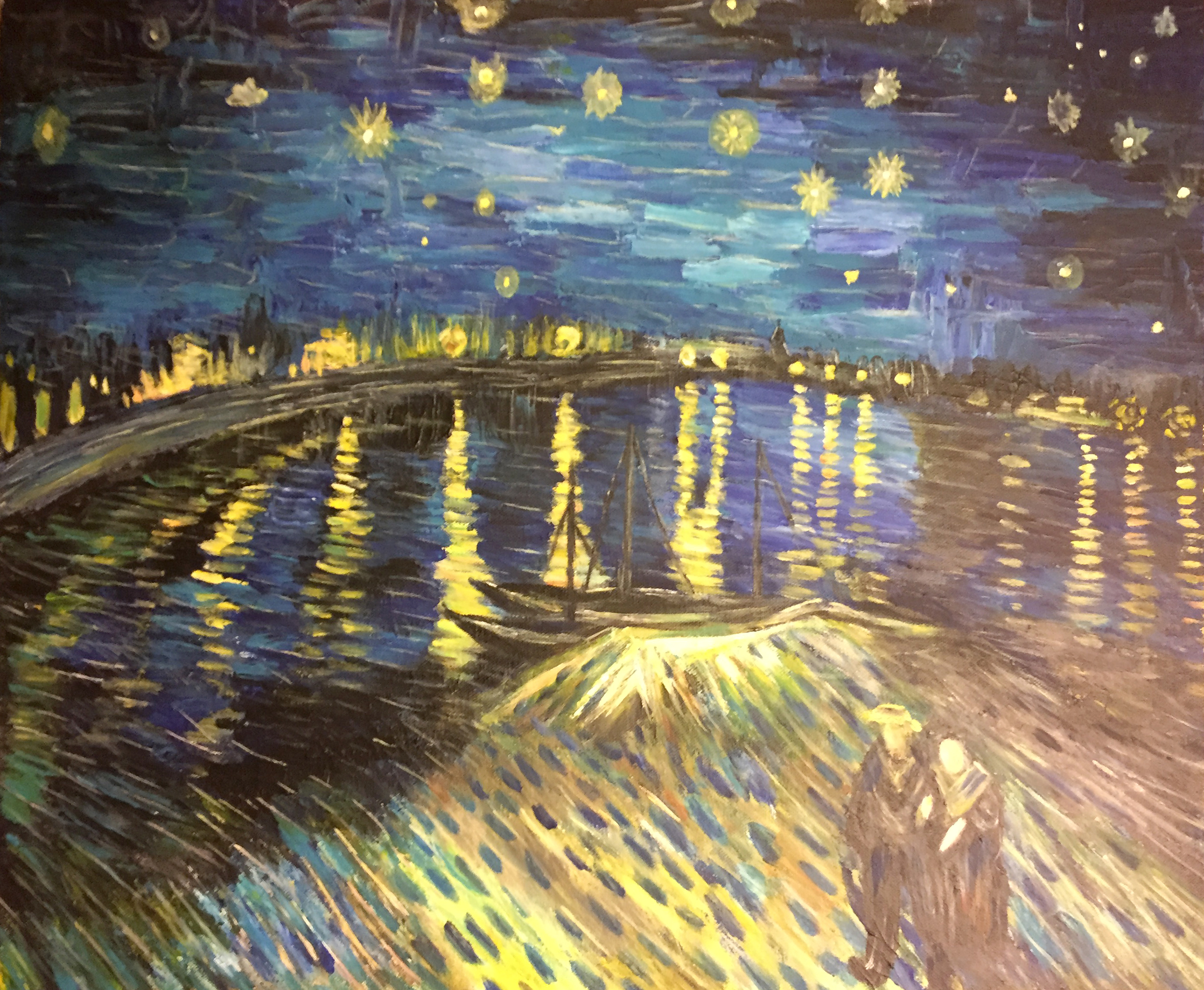 A Van Gogh Study. Acrylic