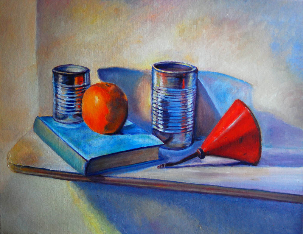 Color Still Life. Oil Paint