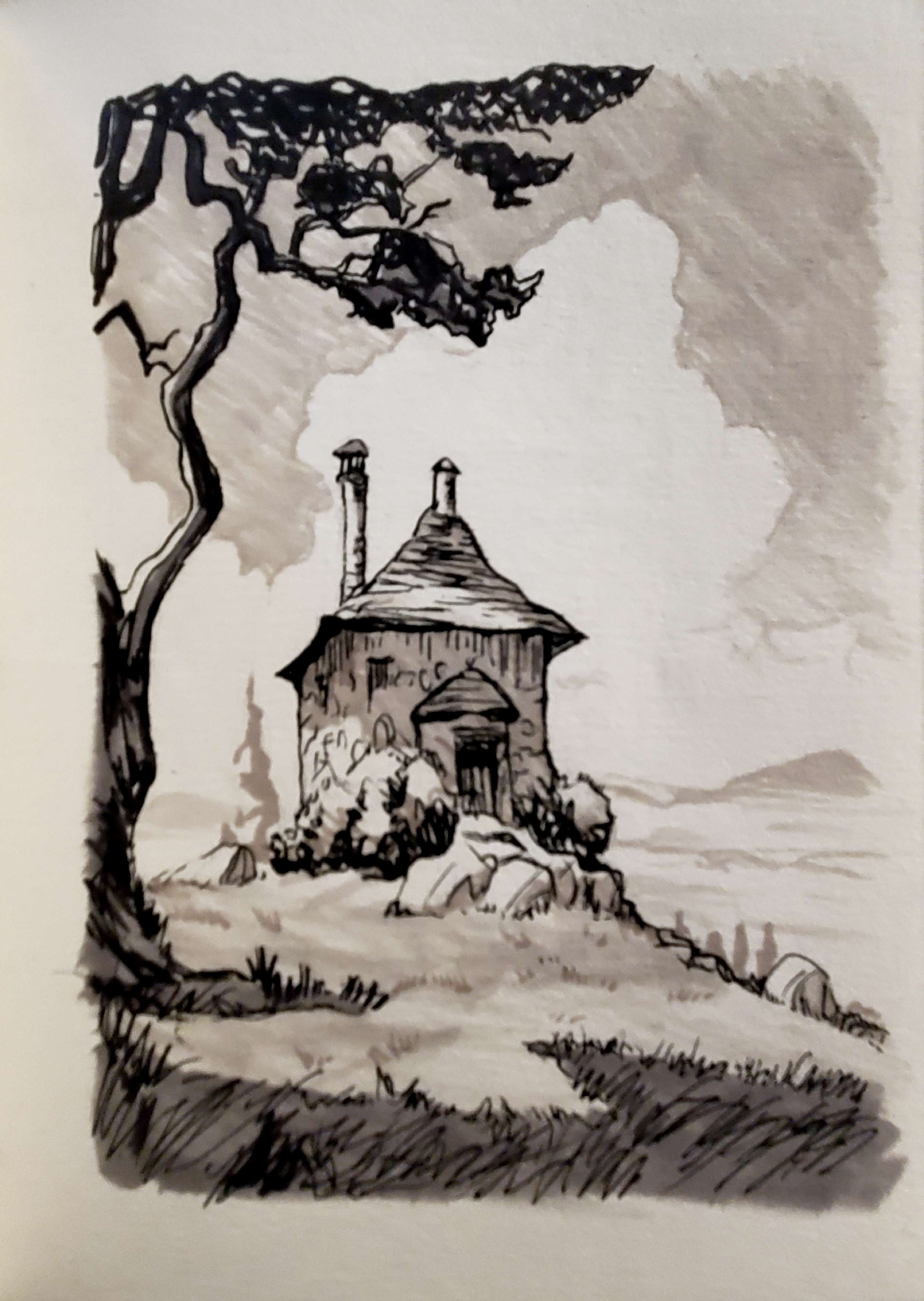 Landscape Practice: Pencil and marker