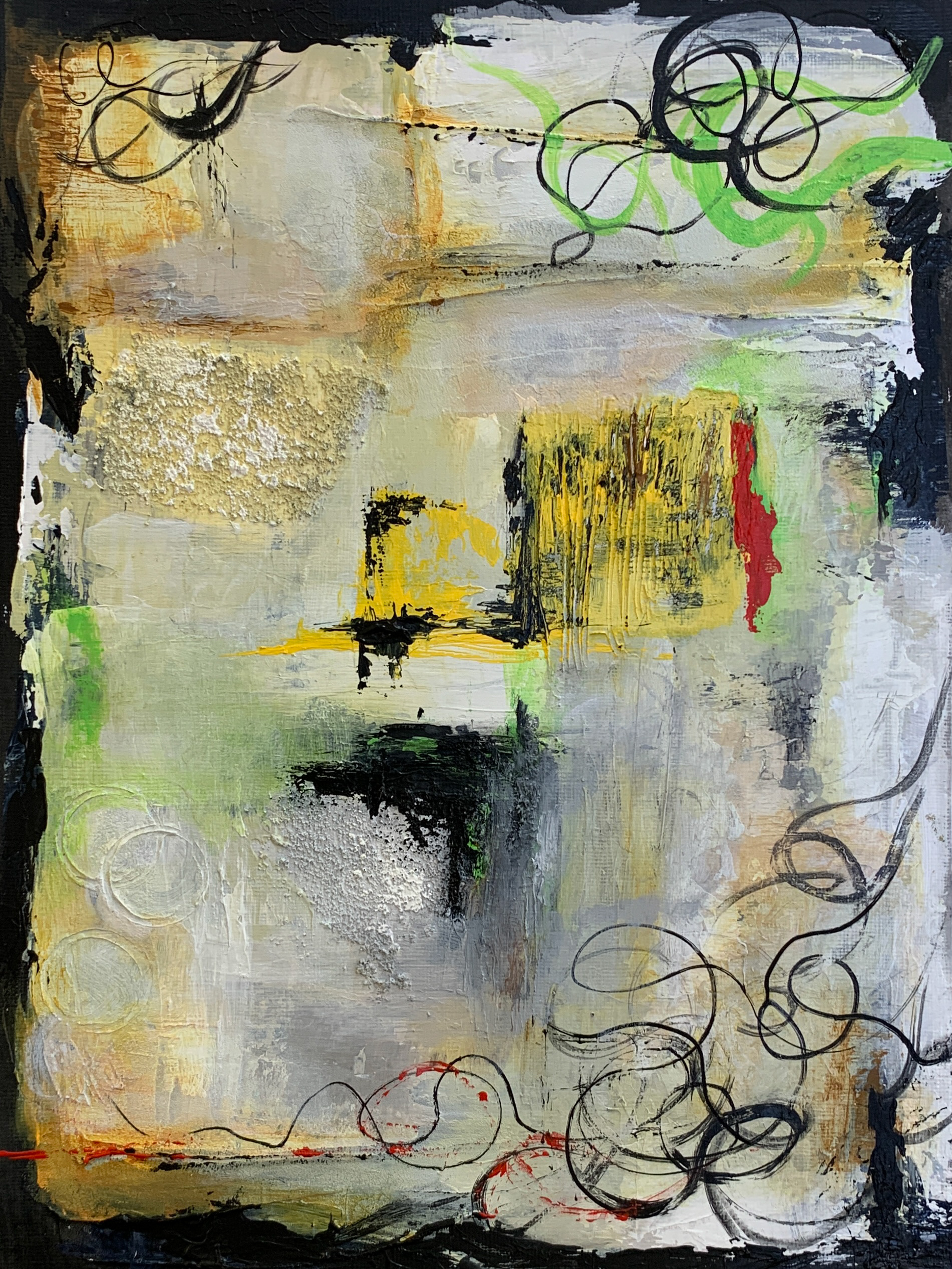 Indecision. Acrylic/mixed media on paper. 12 x 9 in (unframed) 