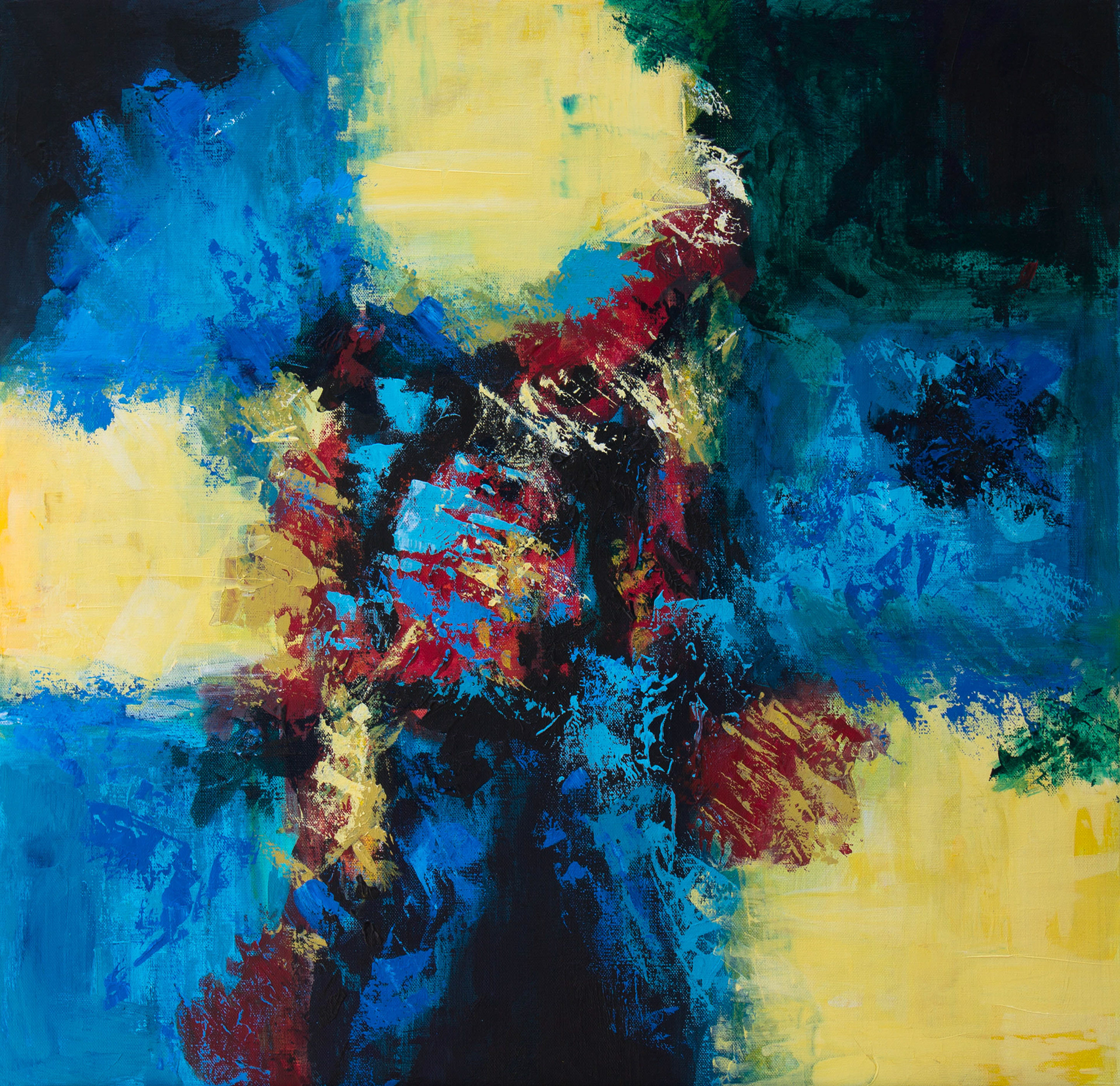 Intense. Acrylic on canvas. 24 x 24 in