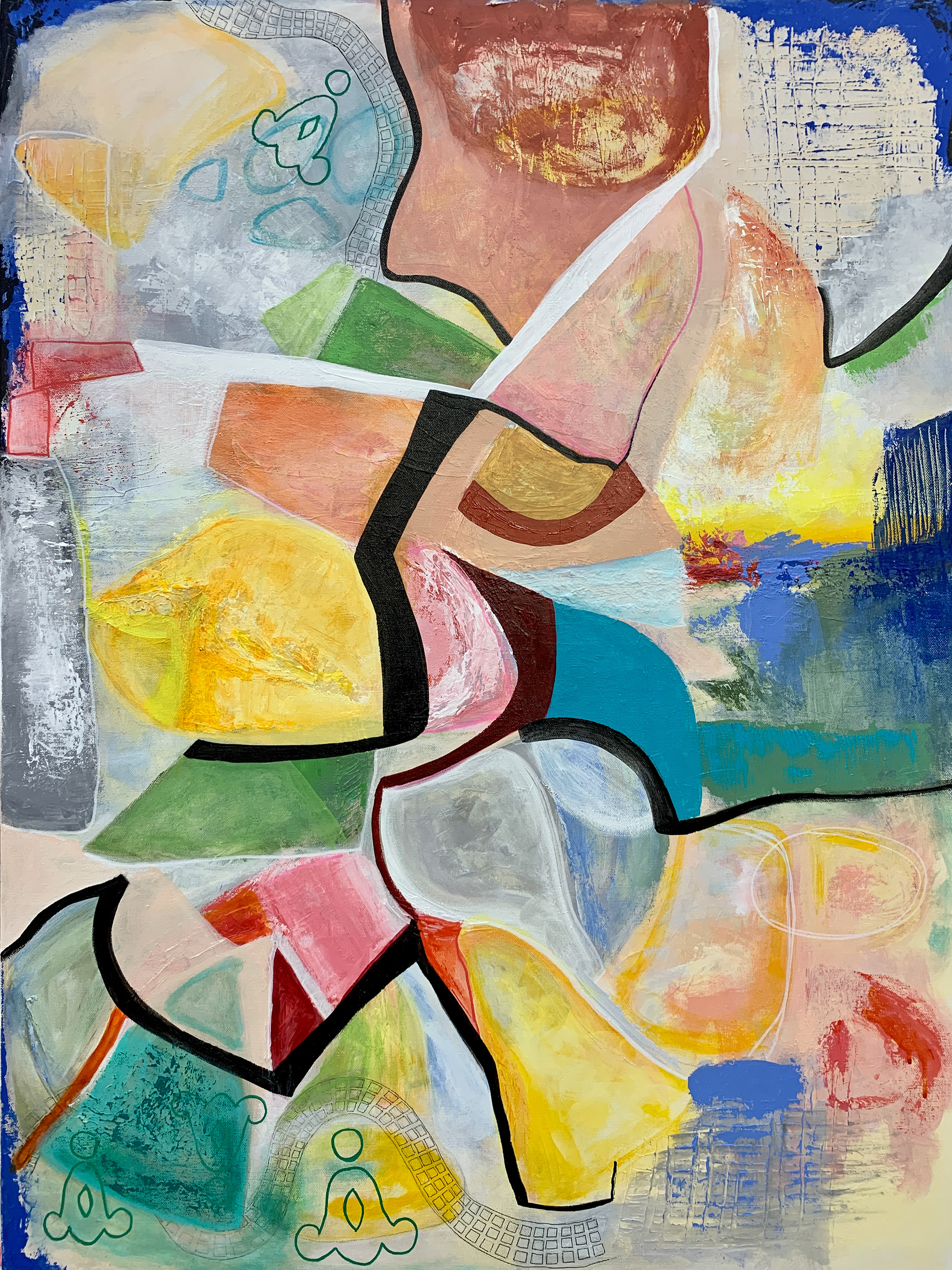 View Points. Mixed media/acrylic on canvas. 40 x 30 in.