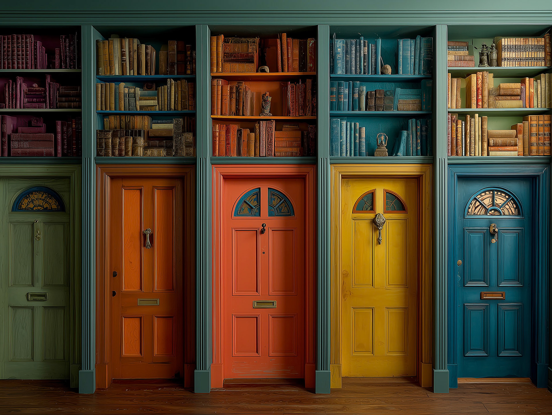 Books are like doors --ar 4:3 --v 7 Job ID: 6b4a33bb-89ec-4a06-8be7-fcb7dc08a325