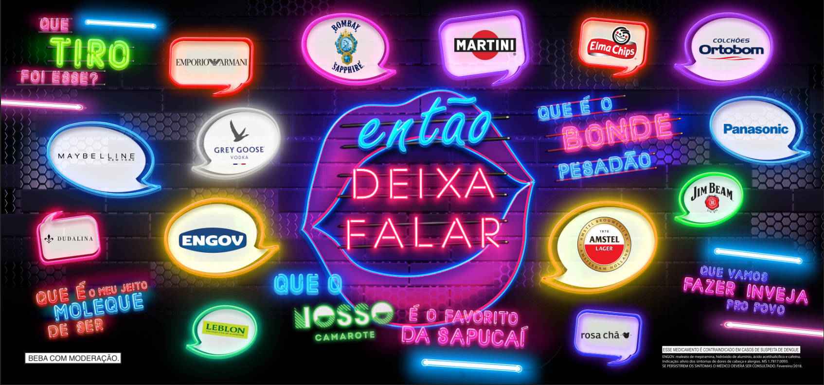 Back Drop iliuminado com Neons