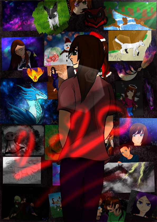 Art wall of all digital art made in 2020 and earlier.