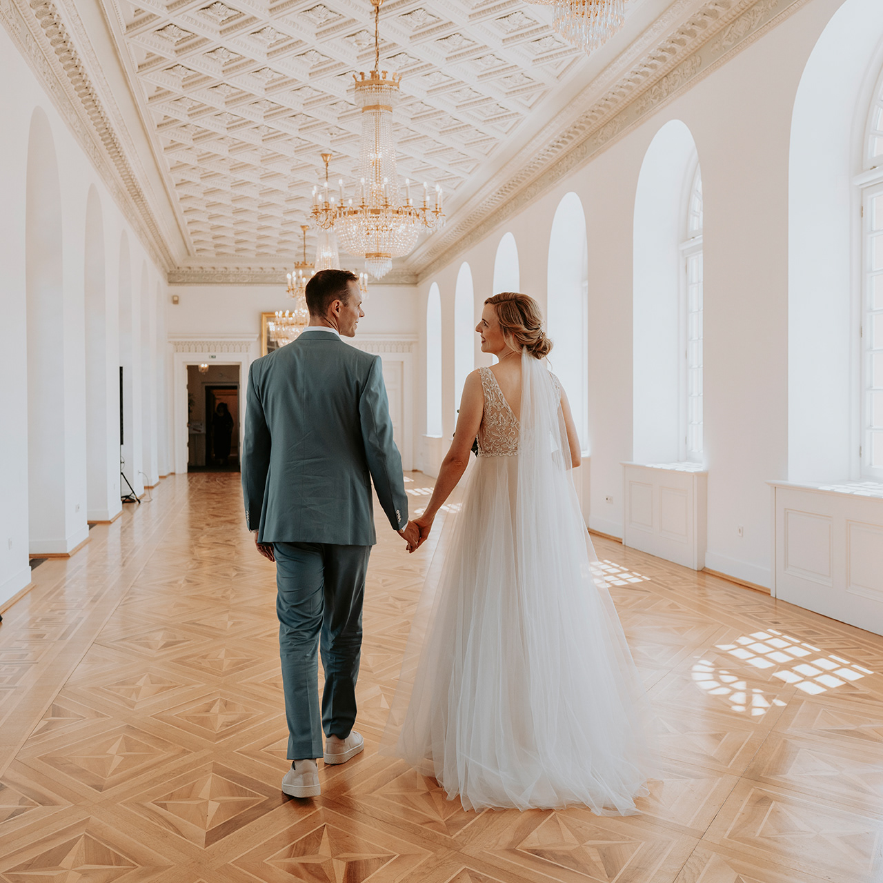 Hochzeitspaar im Schloß Biebrich