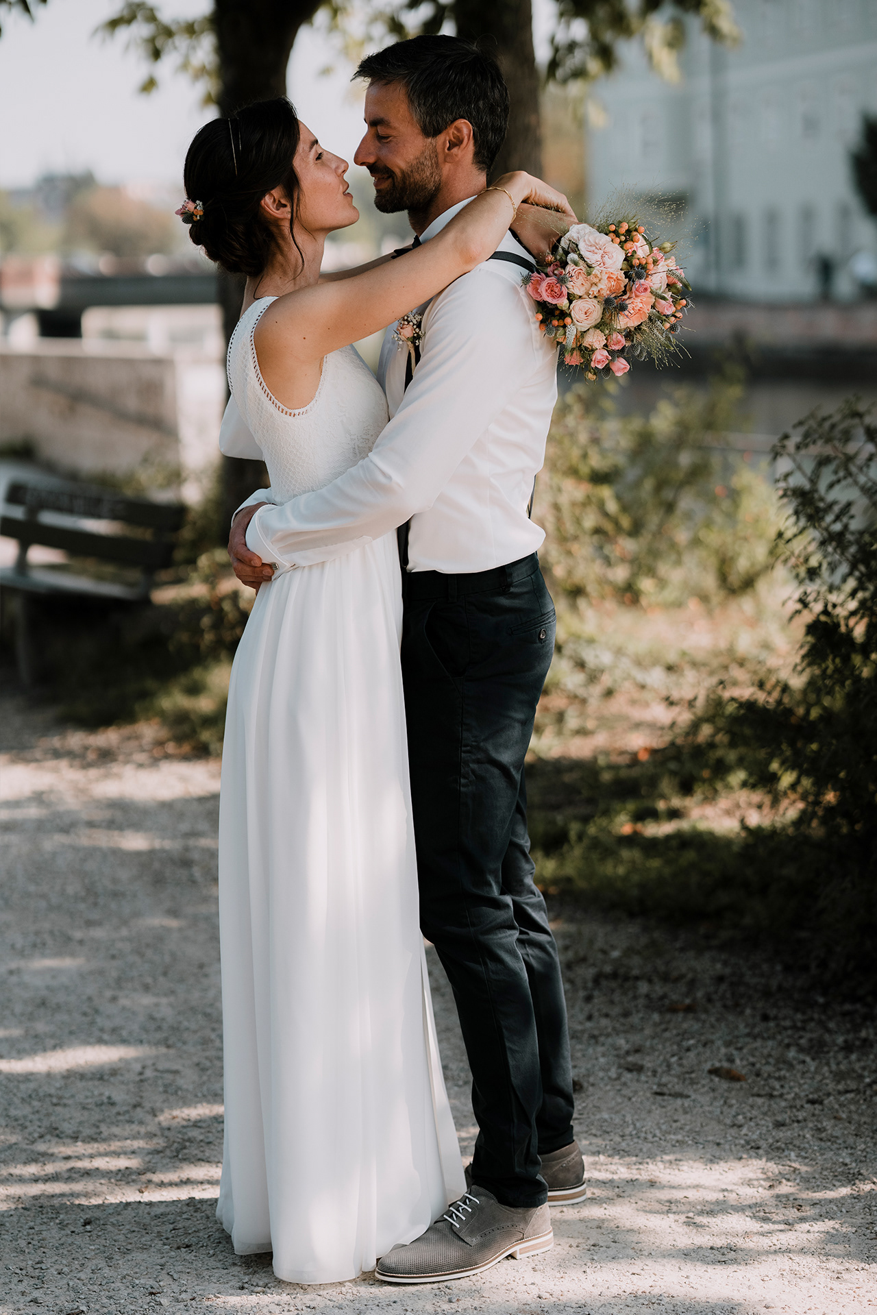 verliebtes Pärchen auf der Mühleninsel