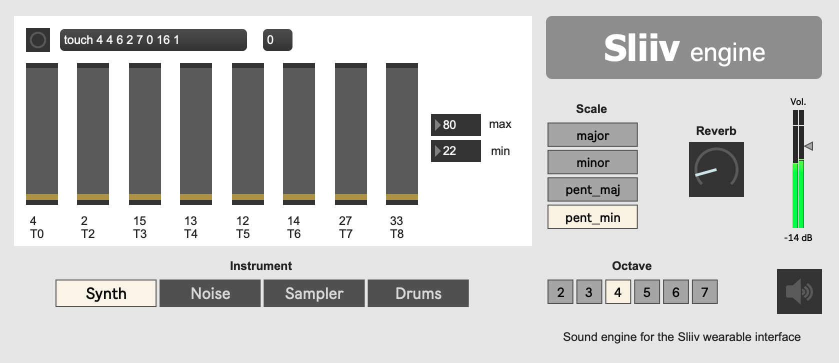 Layout do software Sliiv Engine