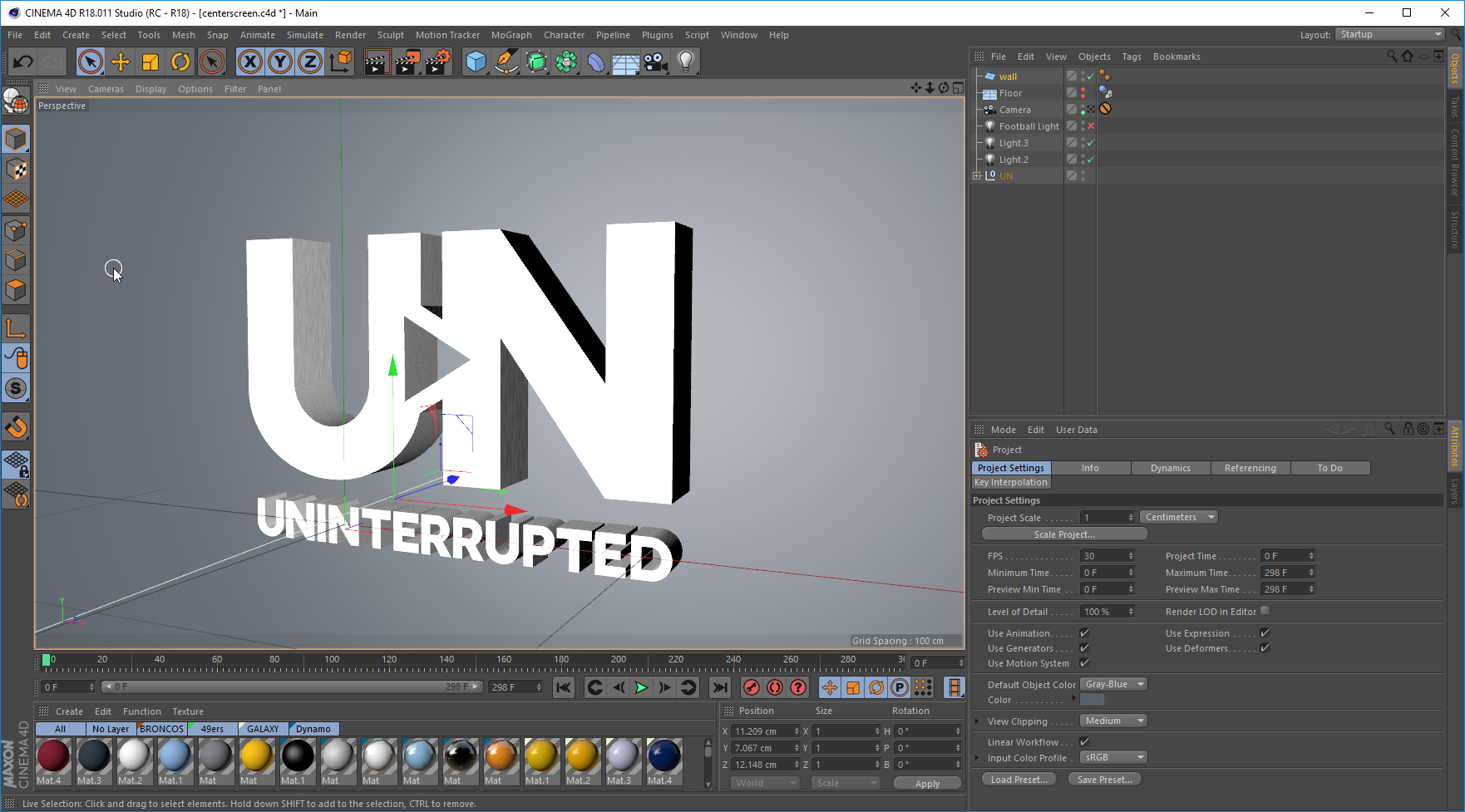 Rendering 3D Logo in Cinema 4D