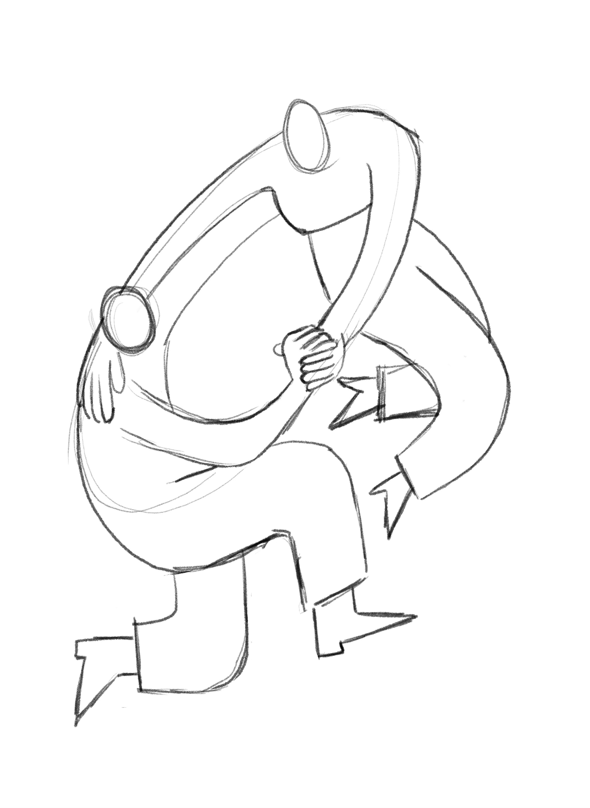 I used one of my sketches for the T Shirt as the basis for the Logo