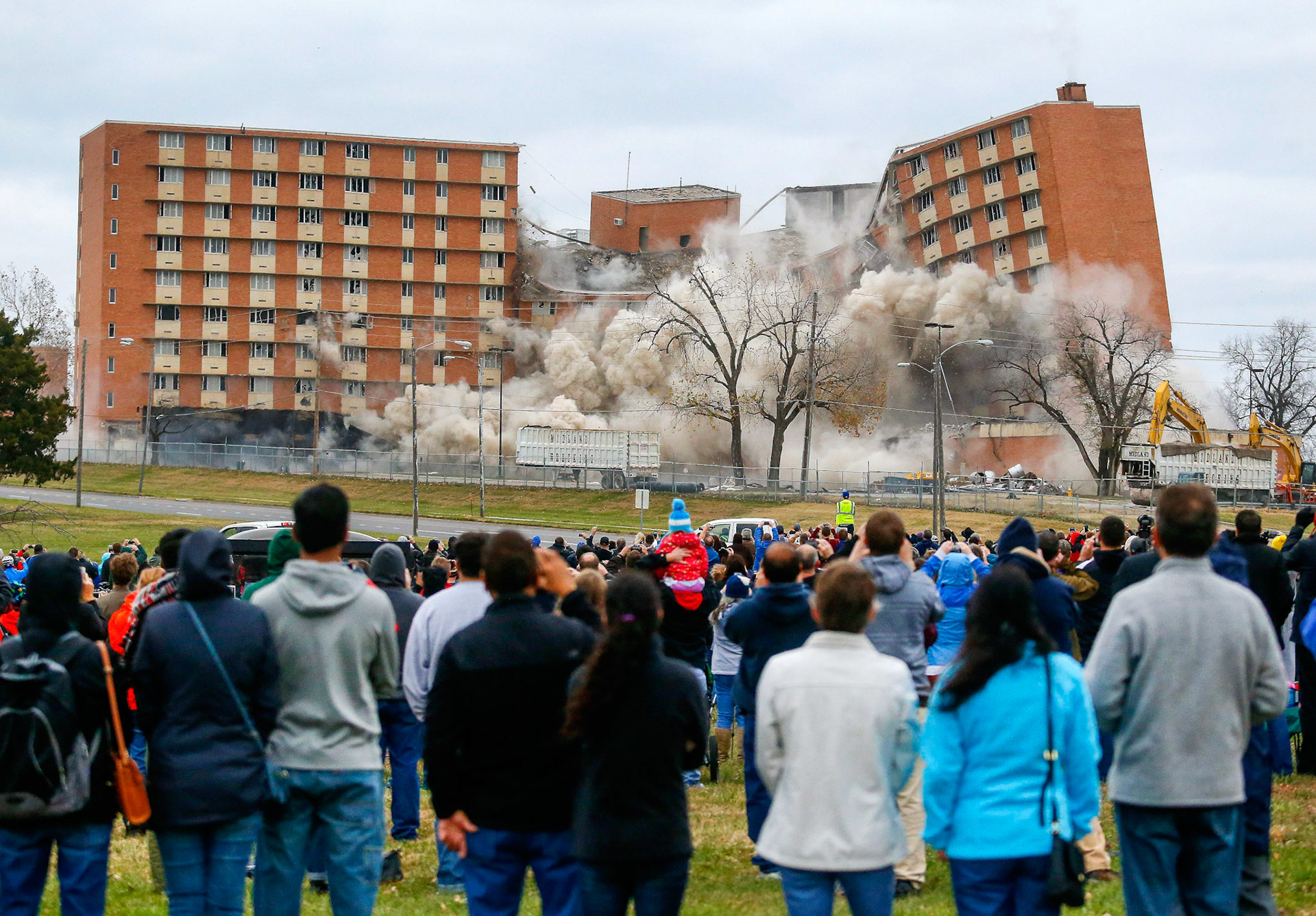 KU's McCollum Hall begins to tumble after serving the University of Kansas student's since 1965.