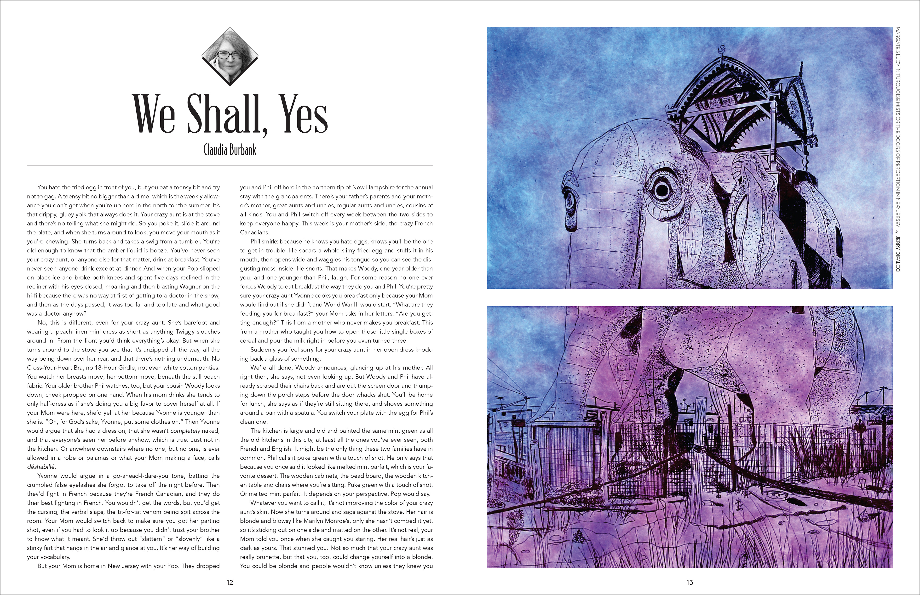 Example of story layout with artwork