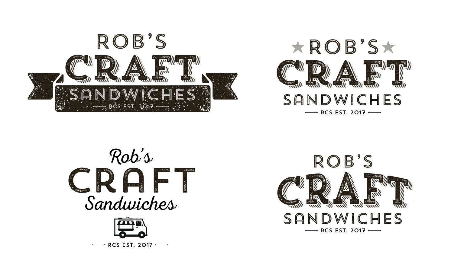 First round of logo design for a food truck logo