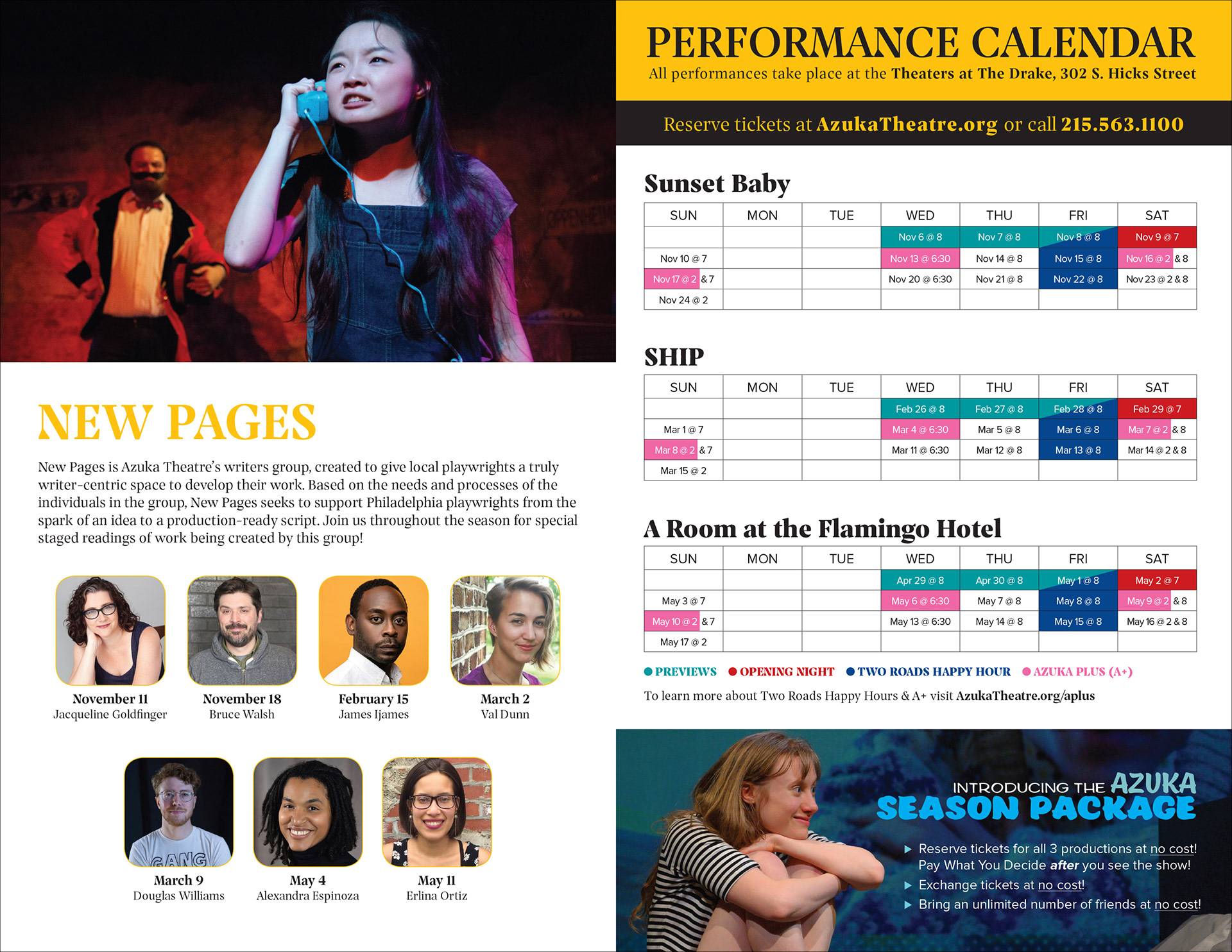 Azuka Theatre 2019-2020 booklet brochure