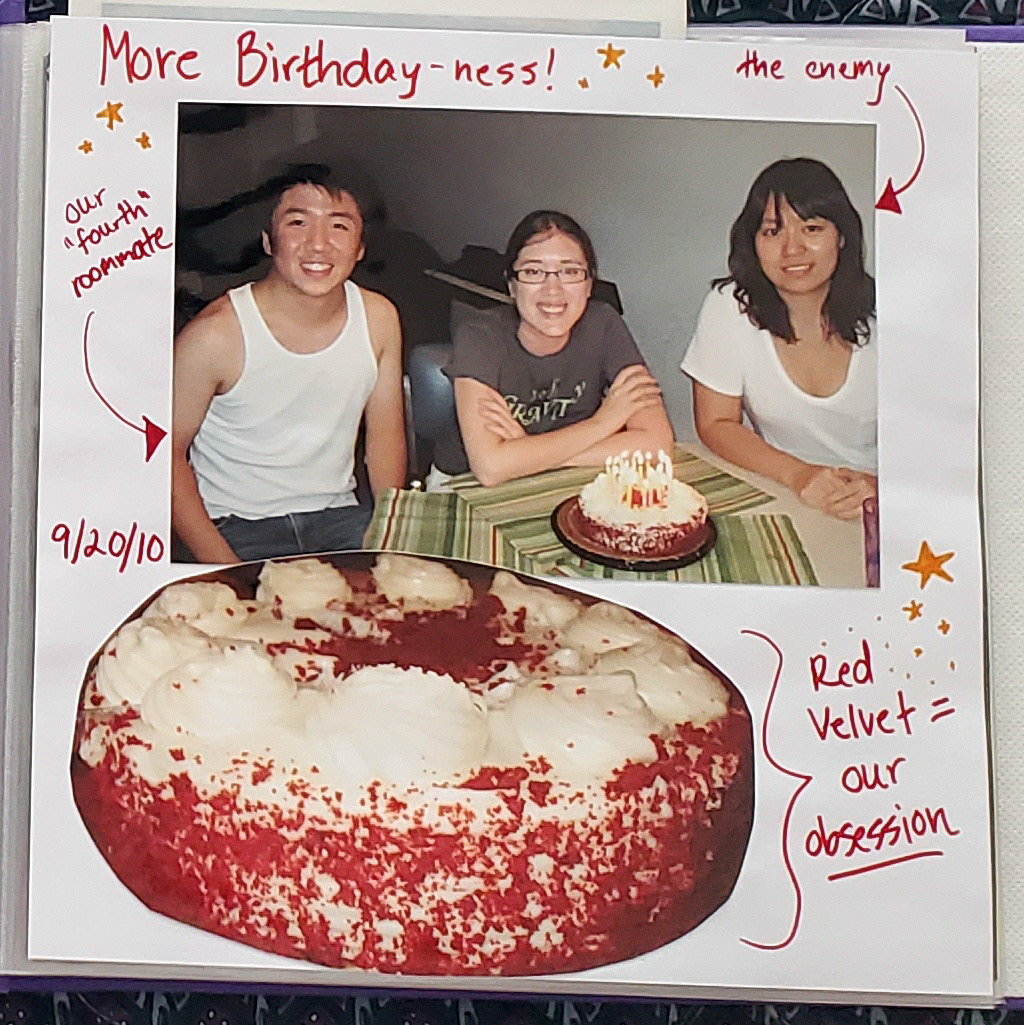 2010 - Scrapbook page made by roommates Nicole and Hannah, USC, CA