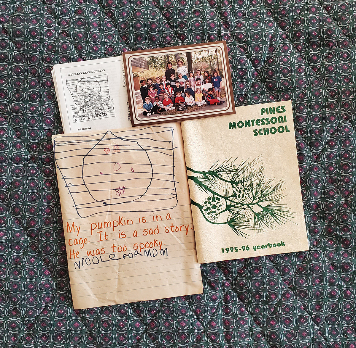 Sad caged pumpkin, to Mom from Nicole