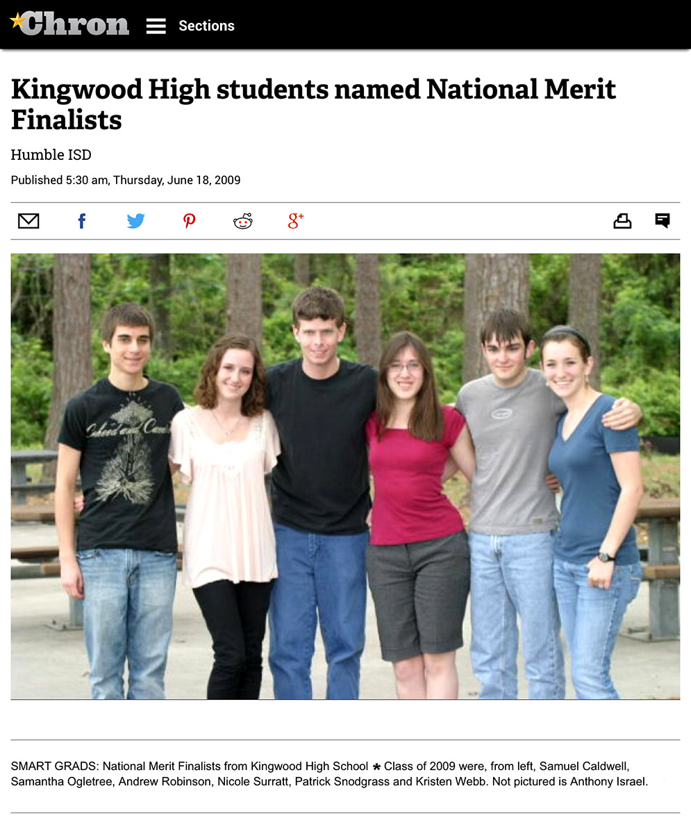 2009 - KHS National Merit Finalists