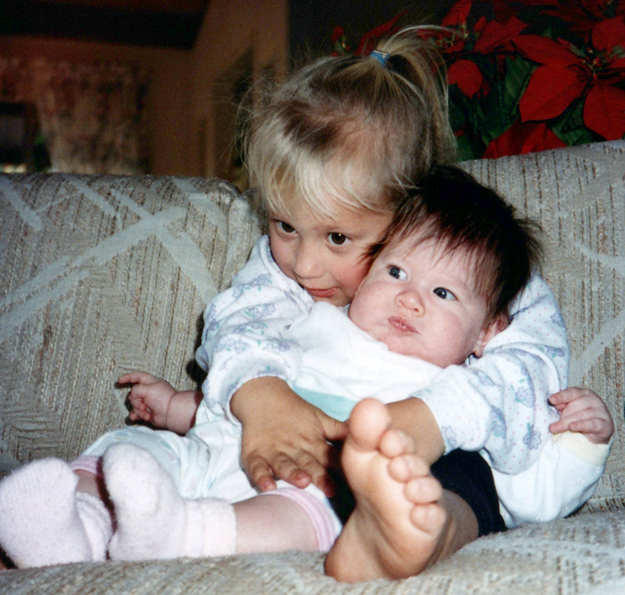 Baby Nicole Marie and second cousin Ashley Marie