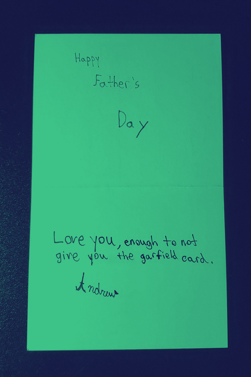 Love it! To Dad from Andrew