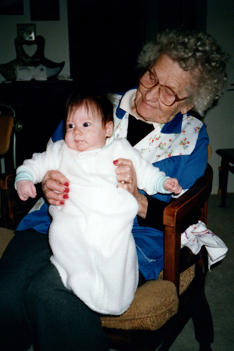 1990 - Baby Nicole and Great-Grandma Joyce