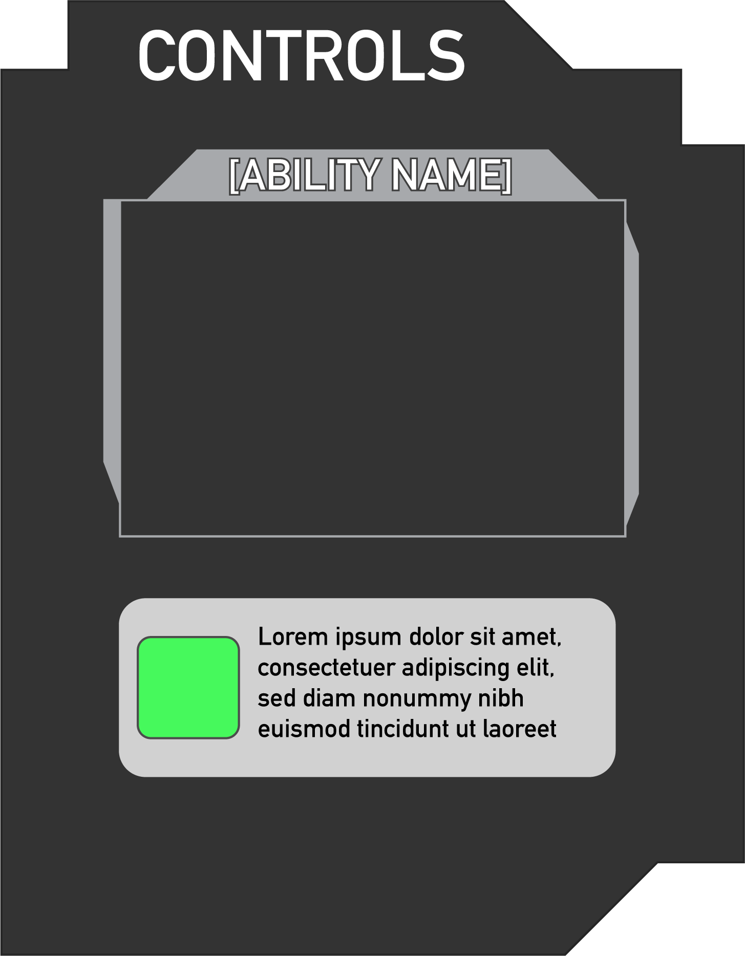 template for tutorial menu