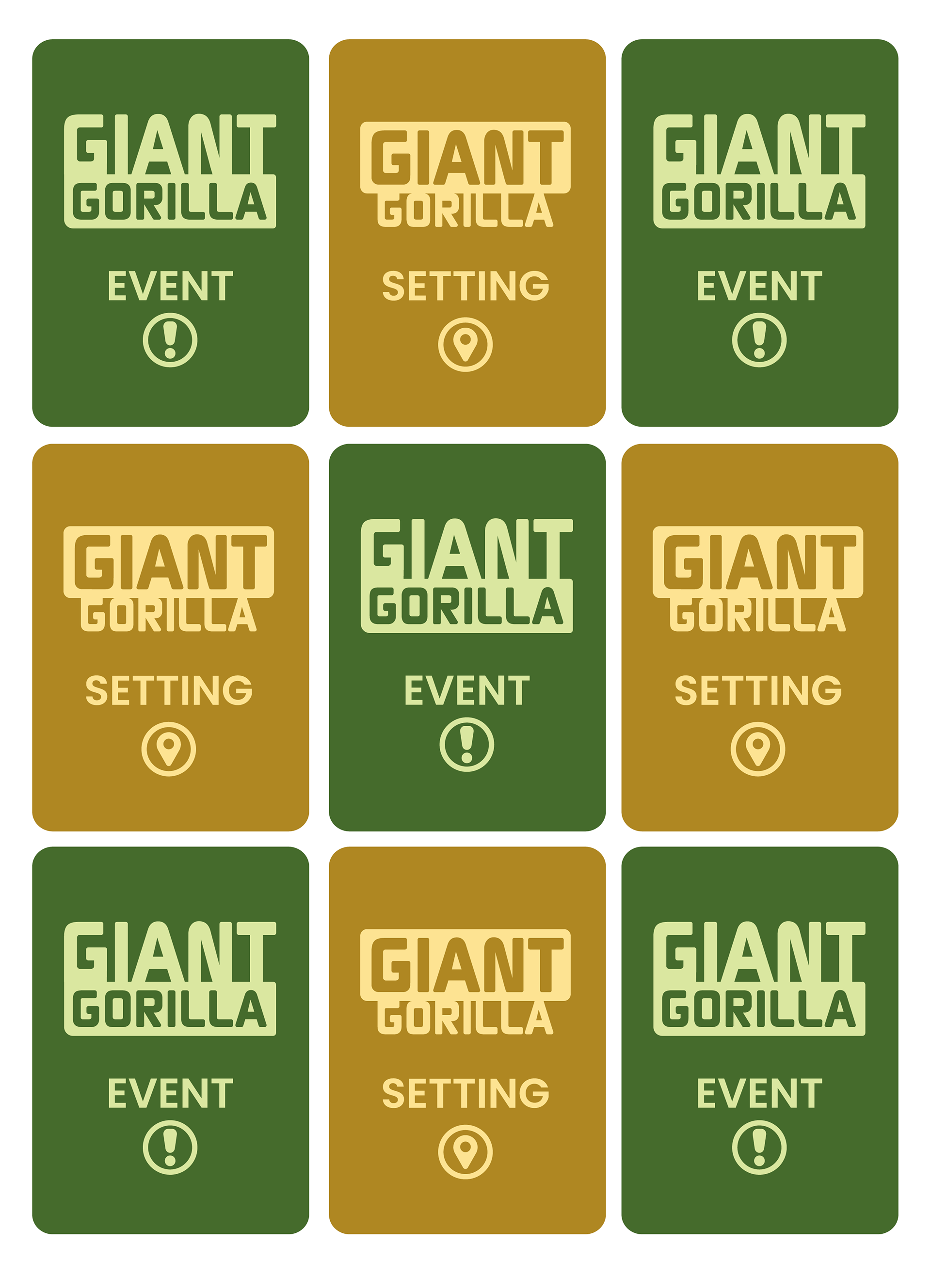 The backs of those same cards