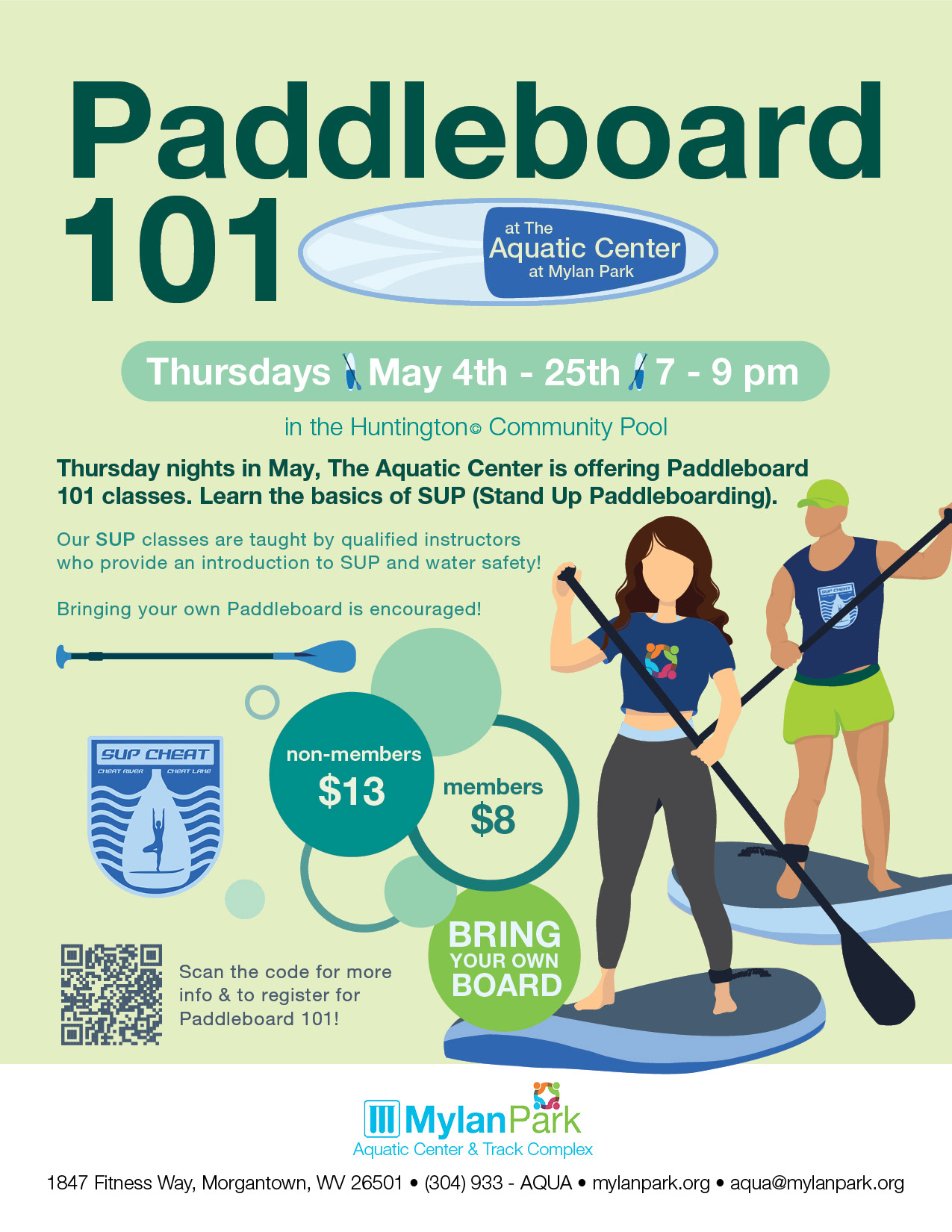 Paddle boarding Flyer Design