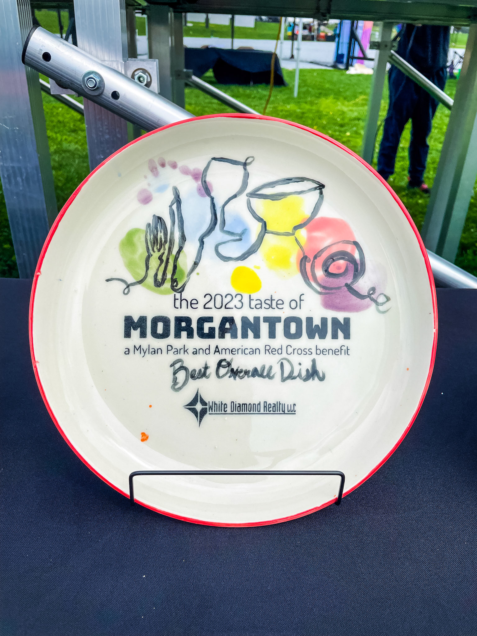 The 2023 Taste of Morgantown Best Overall Dish Award Plate