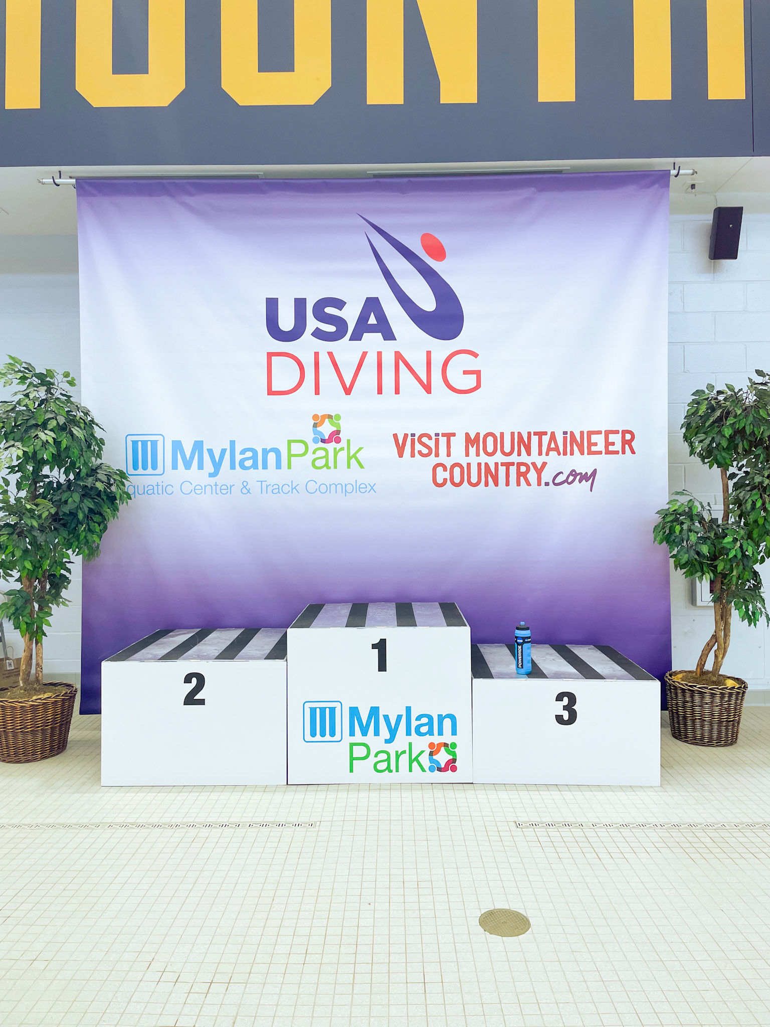 USA Diving X Mylan Park X Visit Mountaineer Country Award Banner