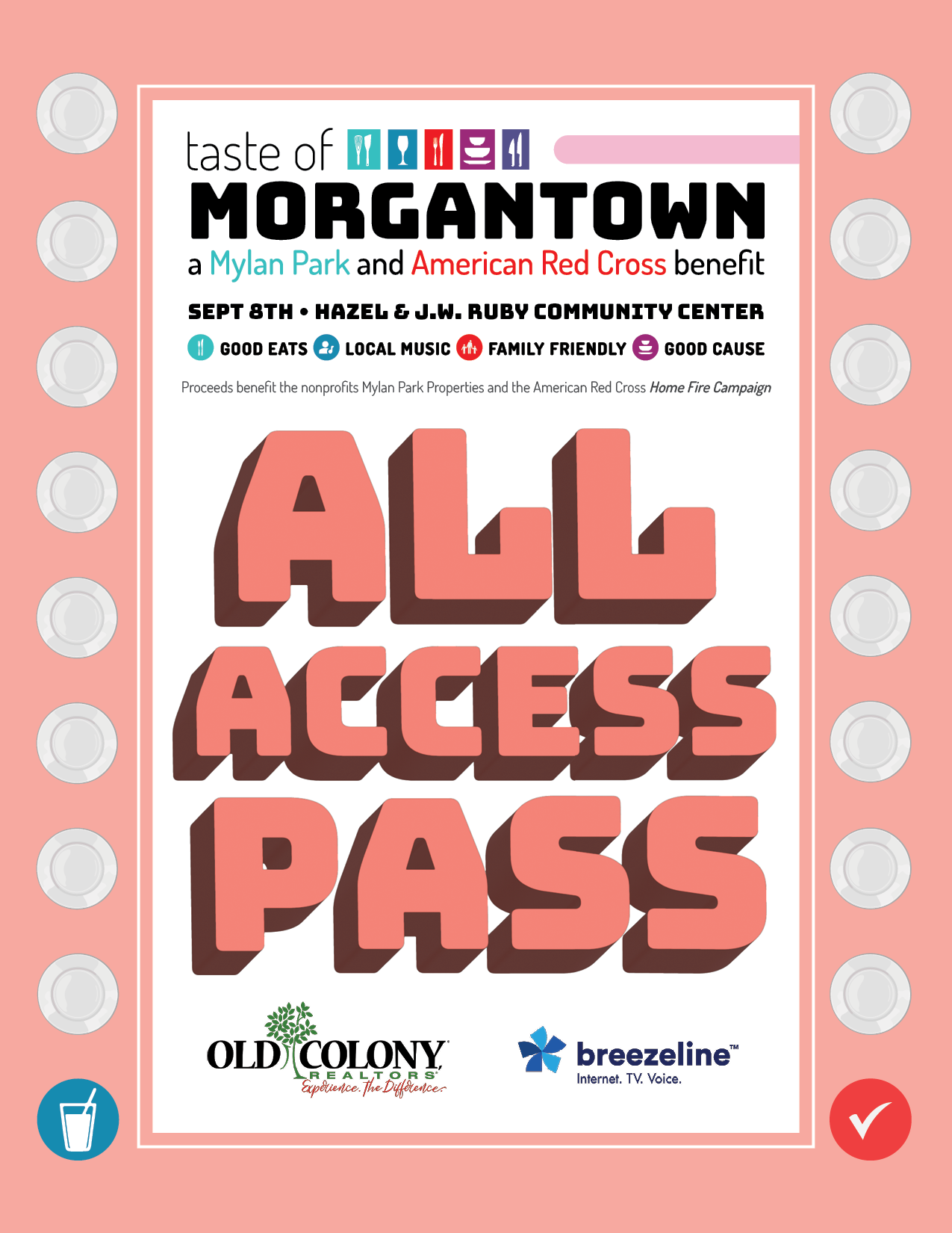 2024 TOM All Access Pass Front Punch Card 4.25x5.5"