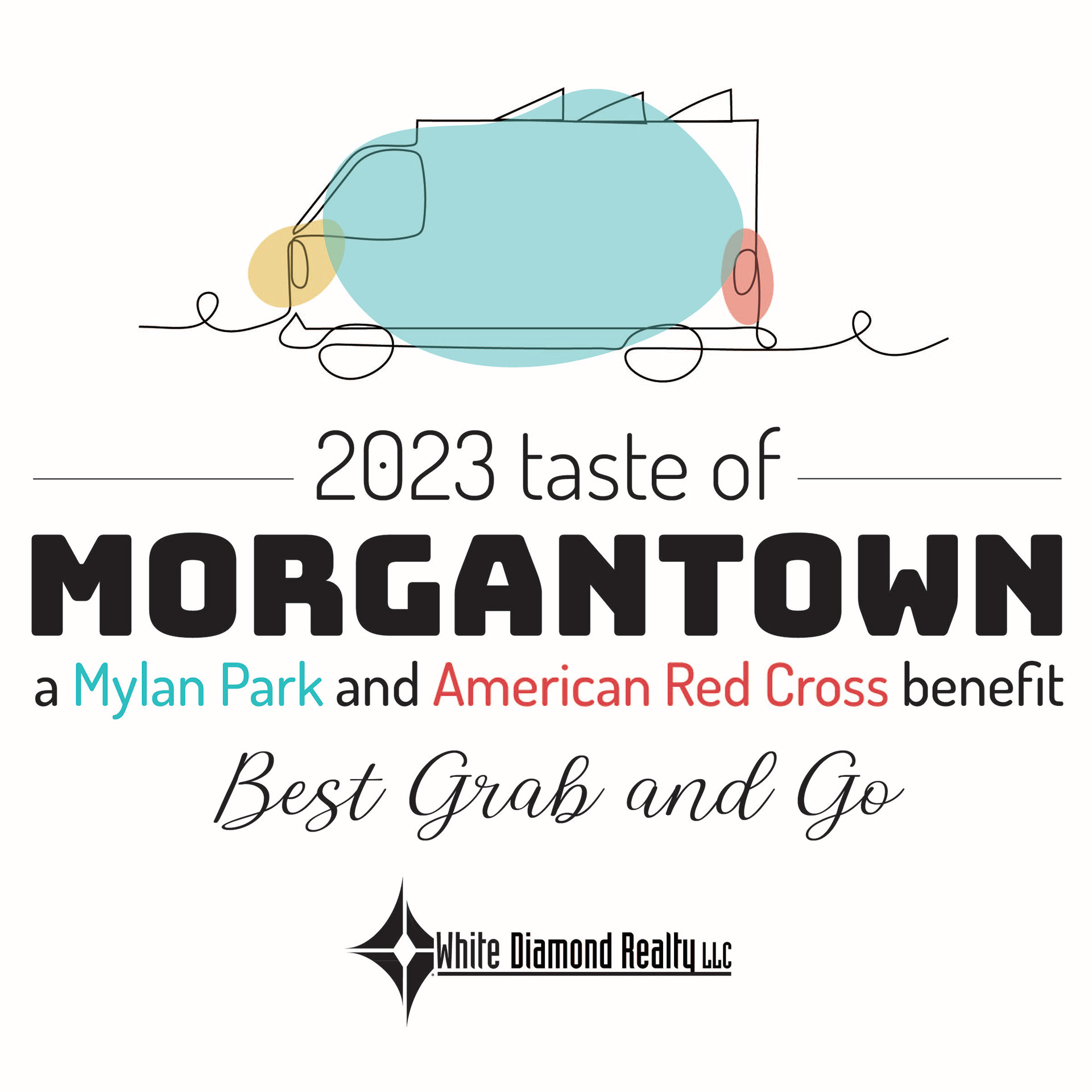 2023 Taste of Morgantown Best Grab and Go Continuous Line Art Award Plate Design