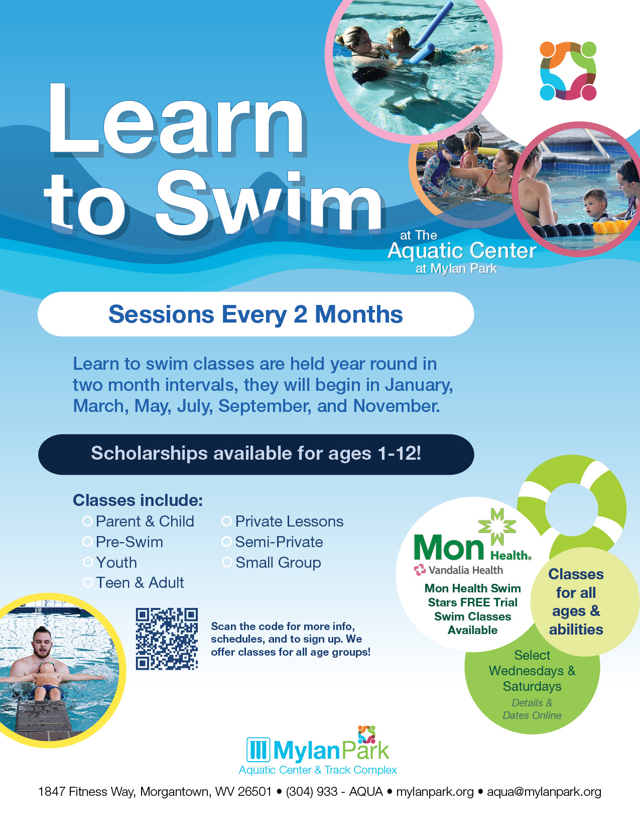 Learn to Swim Program Flyer Design