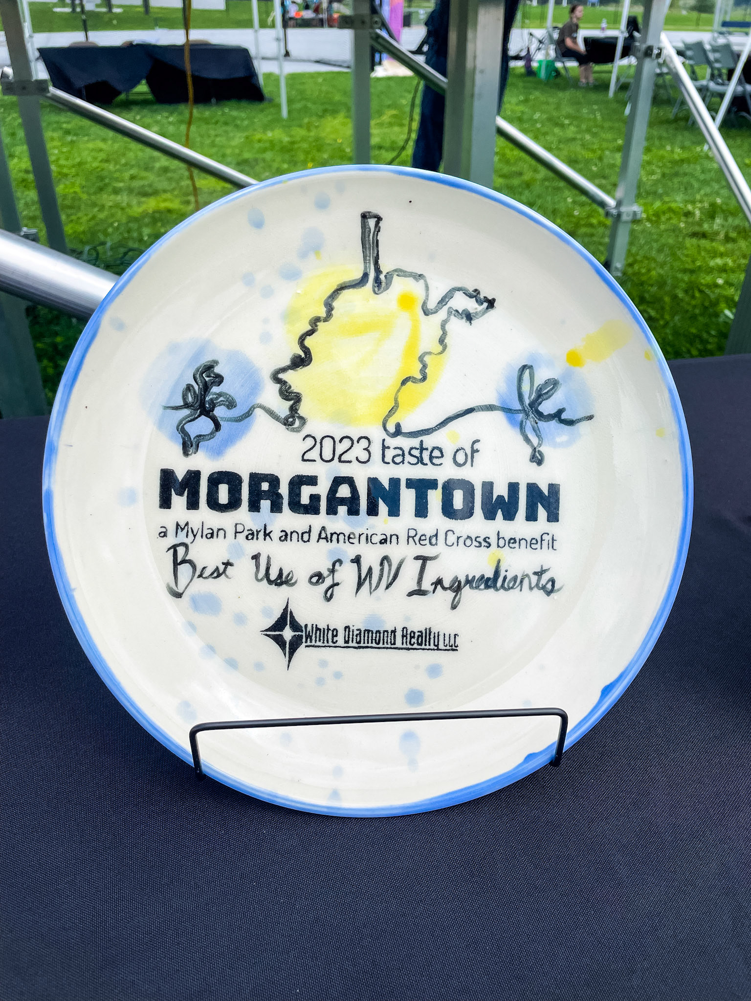 2023 Taste of Morgantown Best Use of West Virginia Ingredients Award Plate