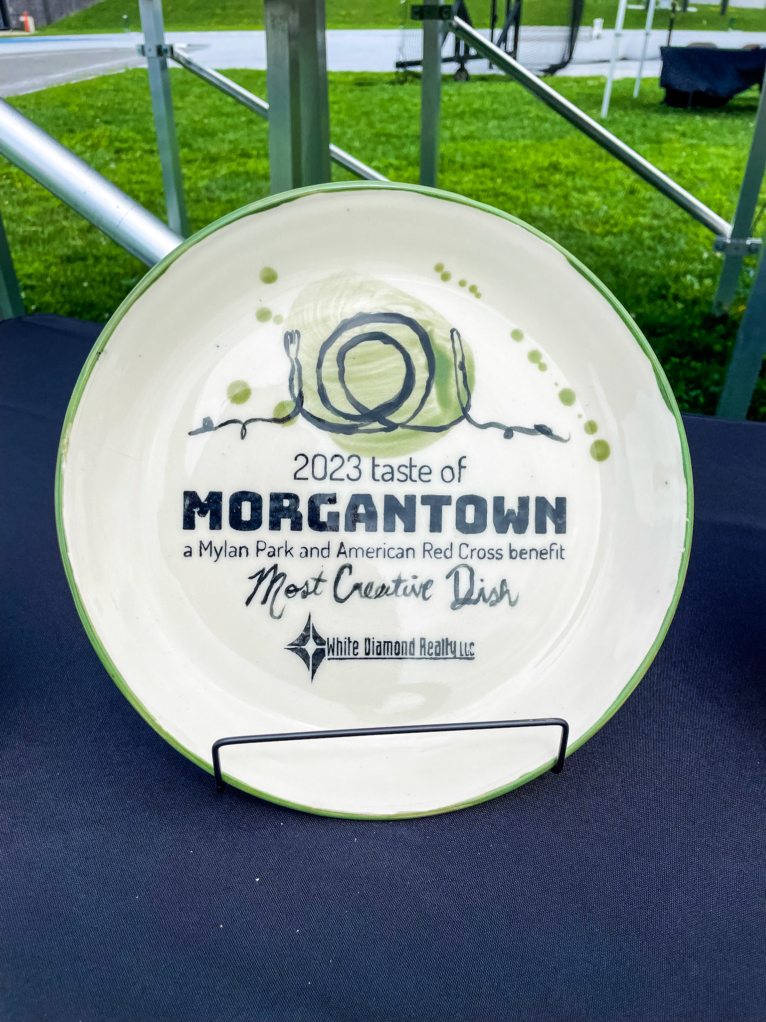 2023 Taste of Morgantown Most Creative Dish Award Plate